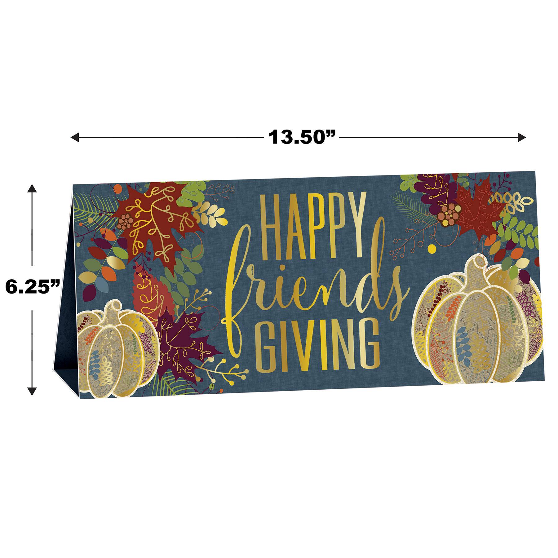 Beistle 6.25" x 13.5" 3D Foil Happy Friendsgiving Centerpiece