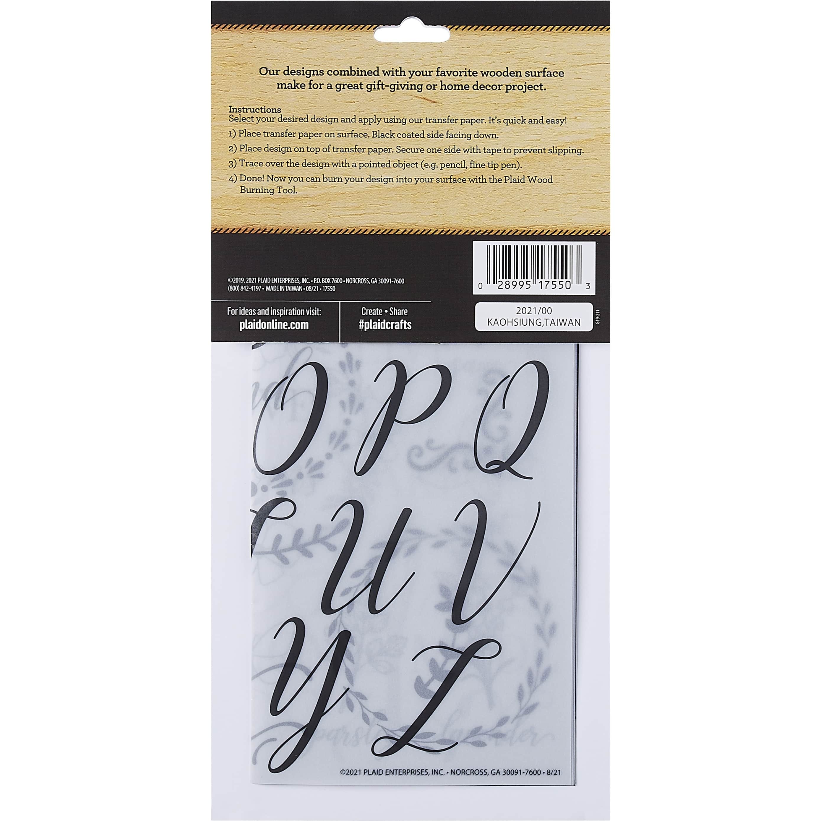 Plaid® Outdoor Wood Burning Pattern Sheets, 5ct.