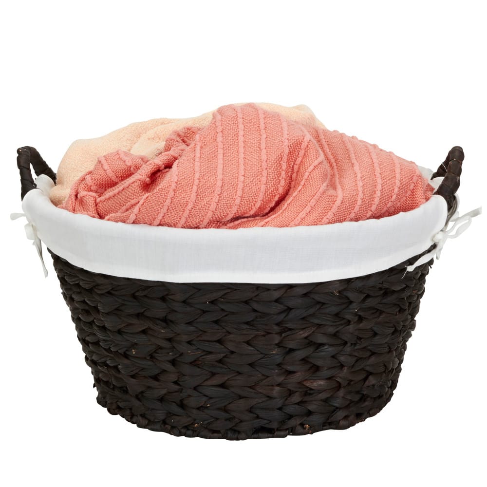 Household Essentials 12.5" Round Wicker Laundry Basket with Handles