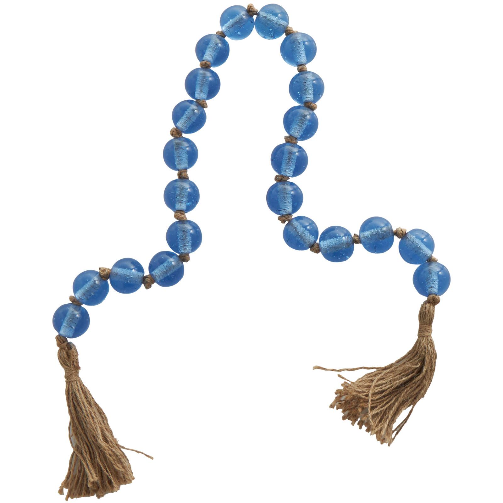 4ft. Glass Handmade Round Beaded Garland with Tassel