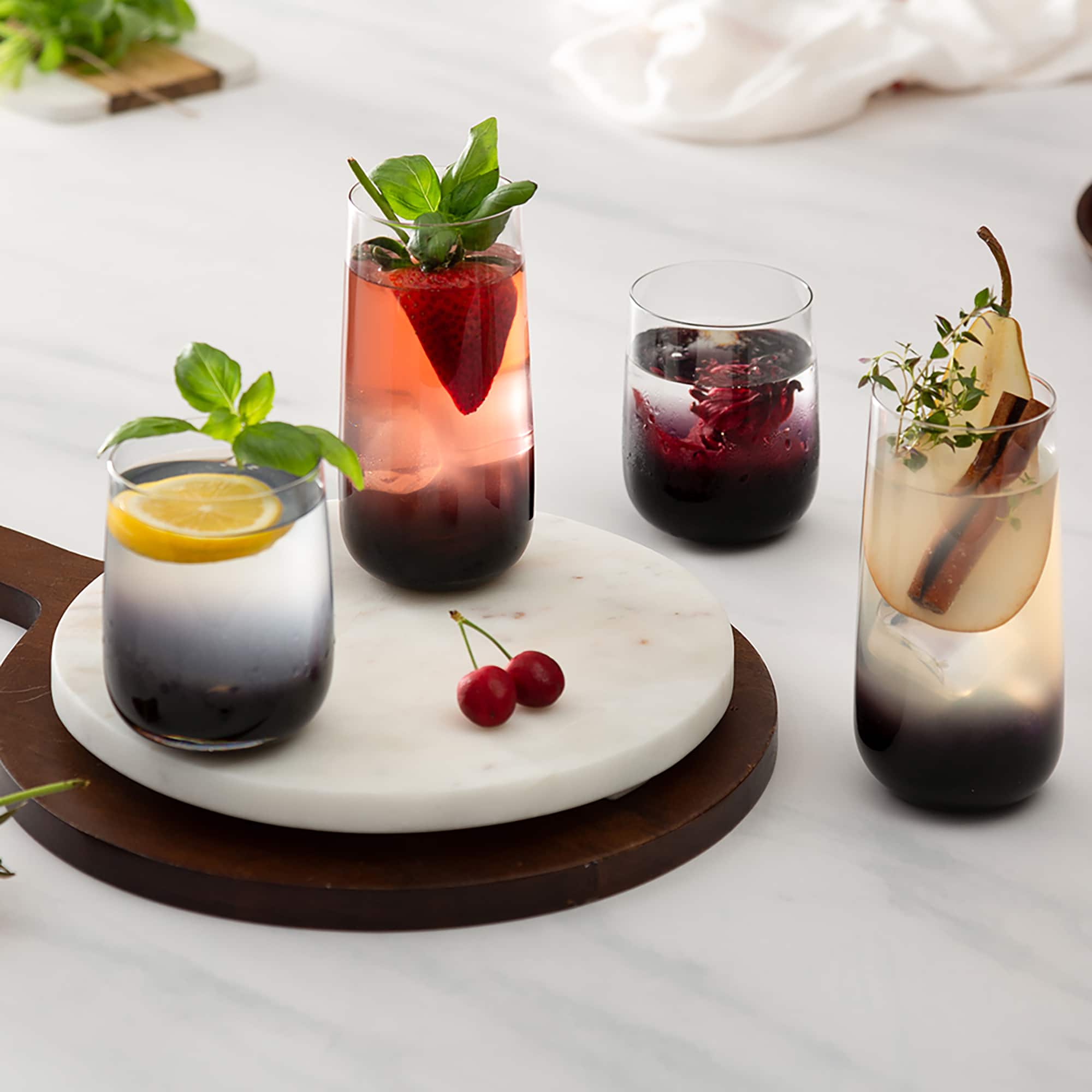 JoyJolt® Black Swan Double Old Fashioned & Highball Glasses, 8ct.