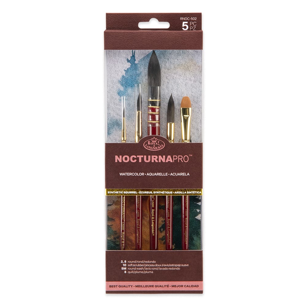 Royal & Langnickel® Nocturna Pro™ Round & Quill Variety Brush Set