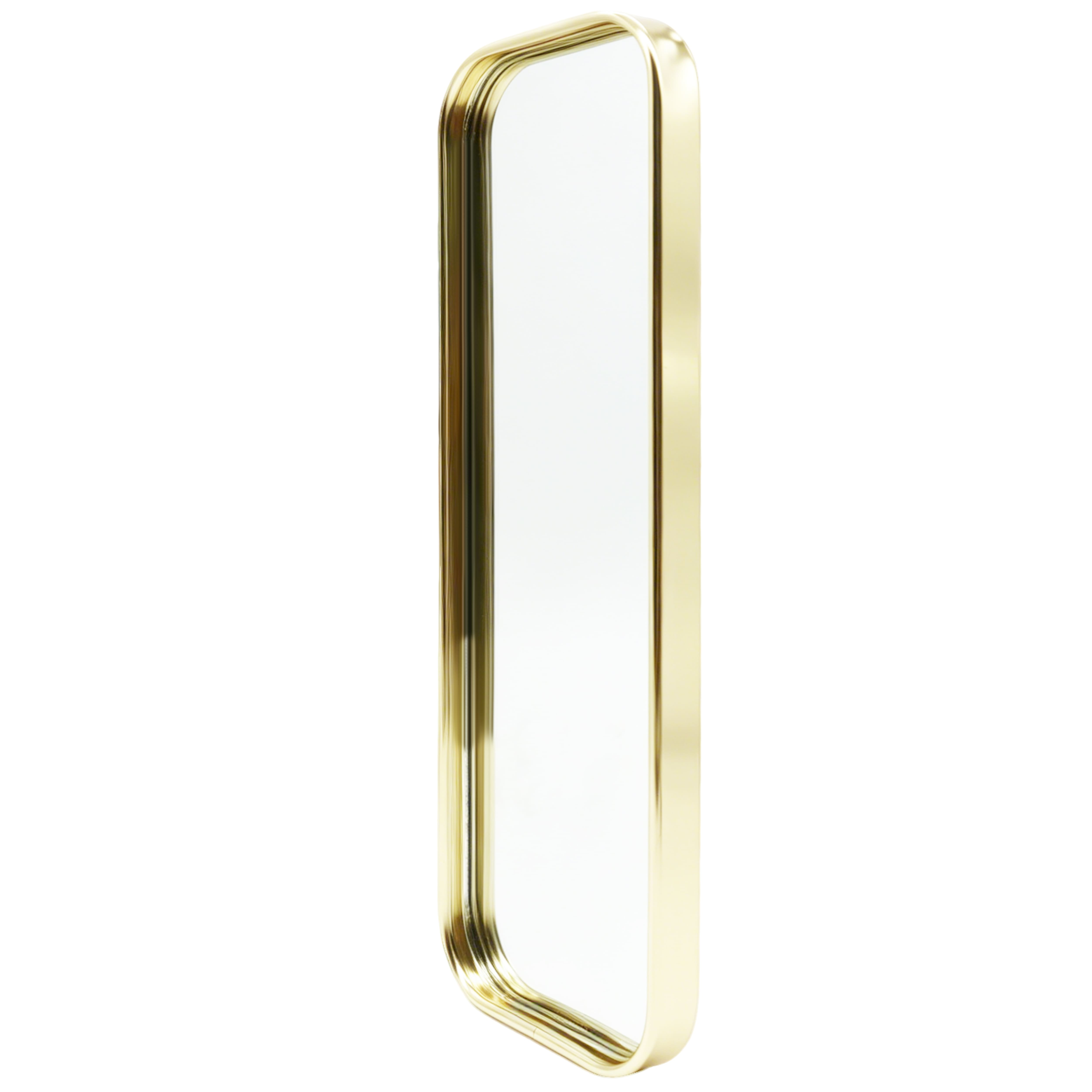 4" x 11.75" Rectangle Gold-Rimmed Mirror Jewelry Tray by Bead Landing™