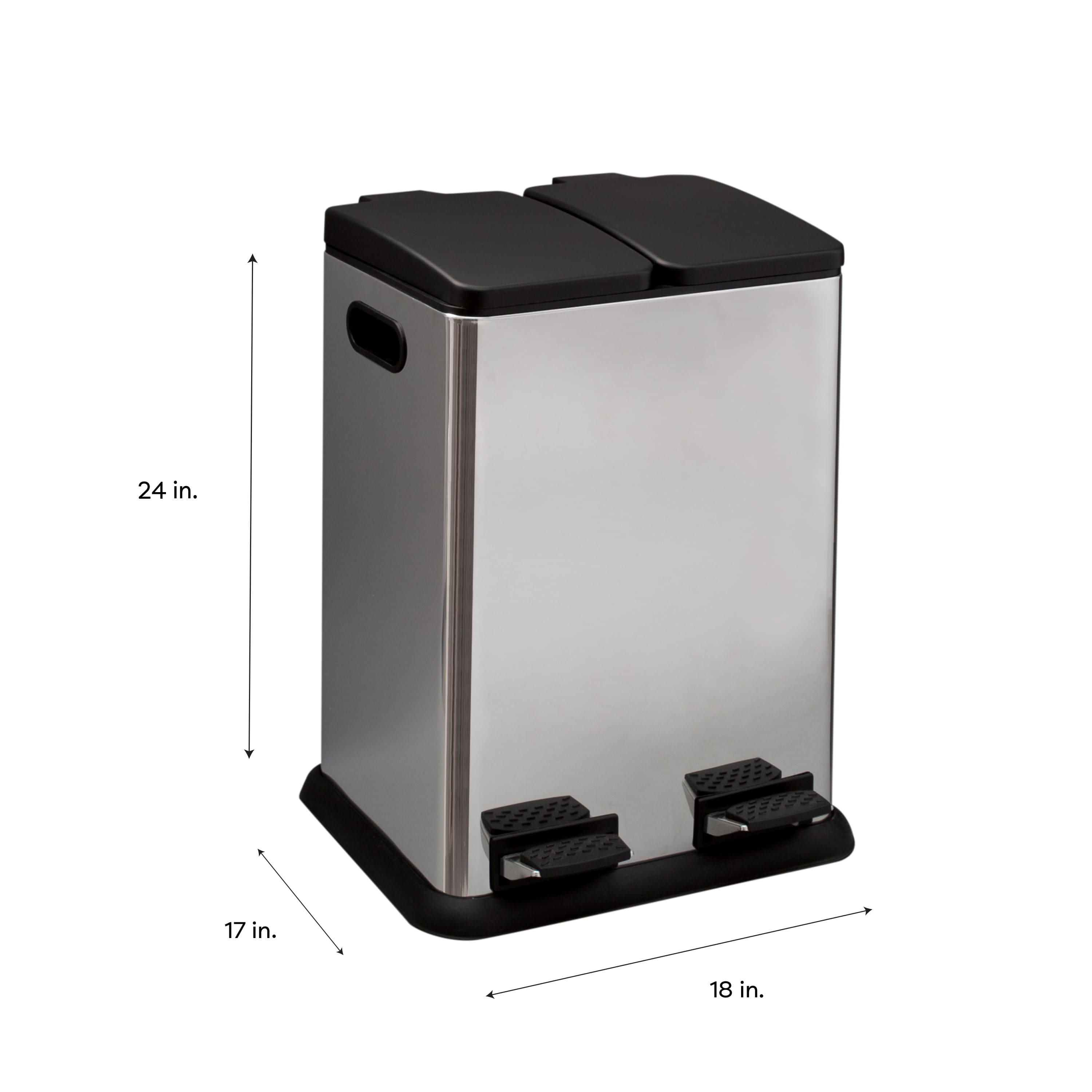 Organize It All Dual Compartment Recycling Bin