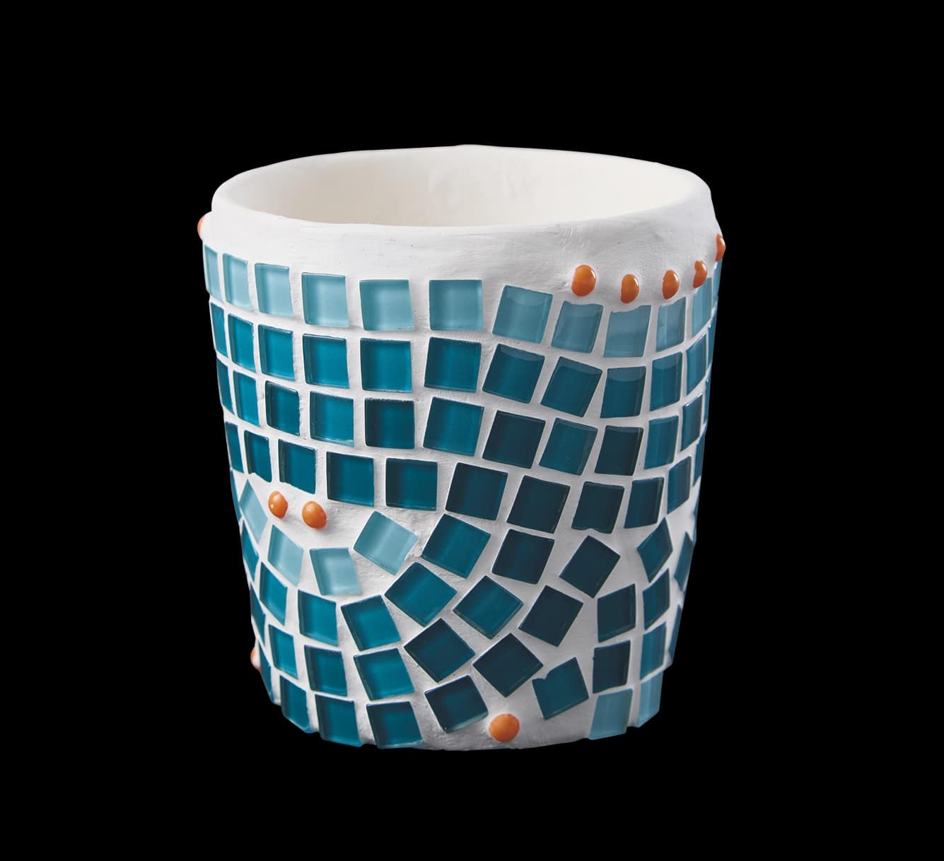 Teal & Orange Mosaic Vase Kit by Make Market®