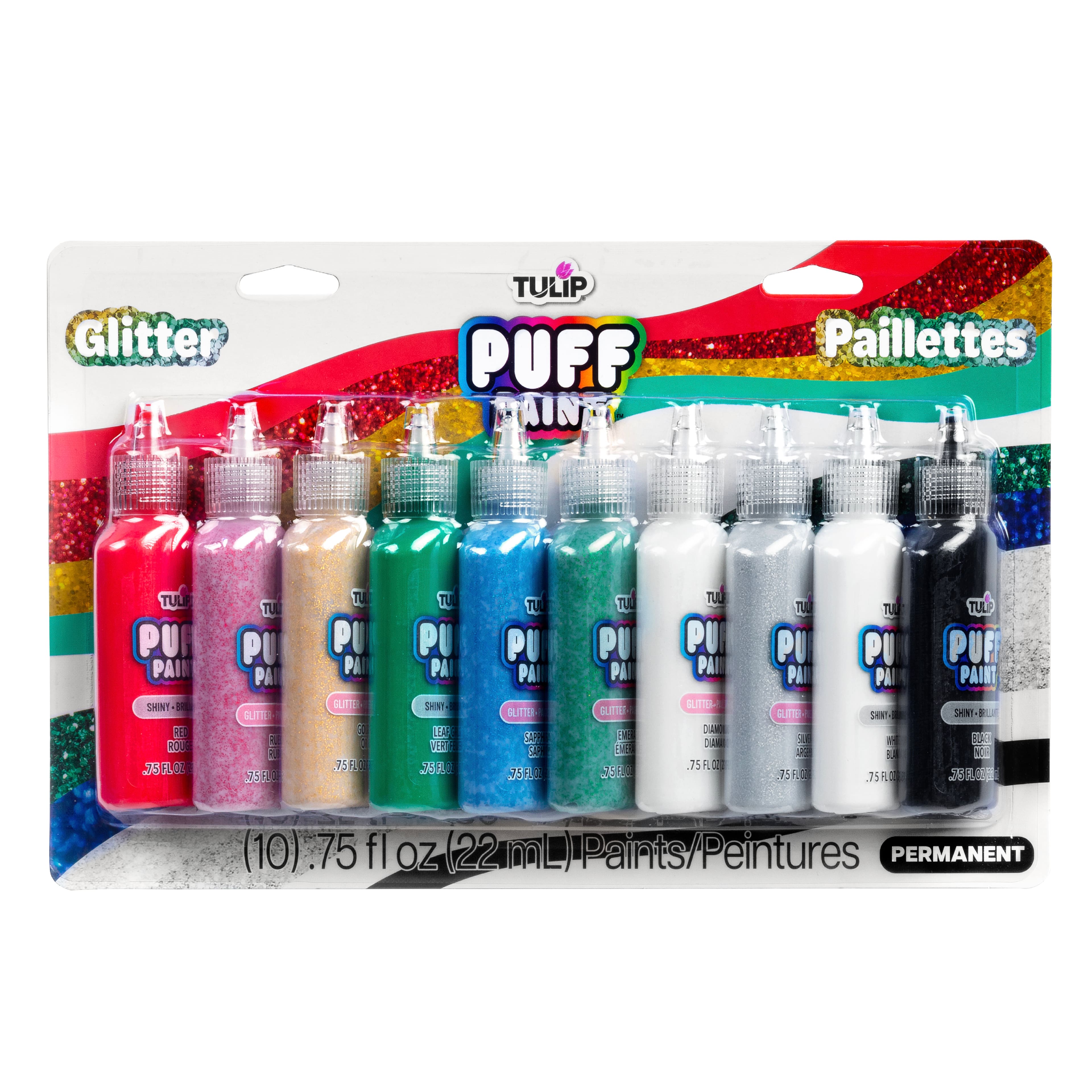 6 Packs: 10 ct. (60 total) Tulip® Glitter Puff Paint Set