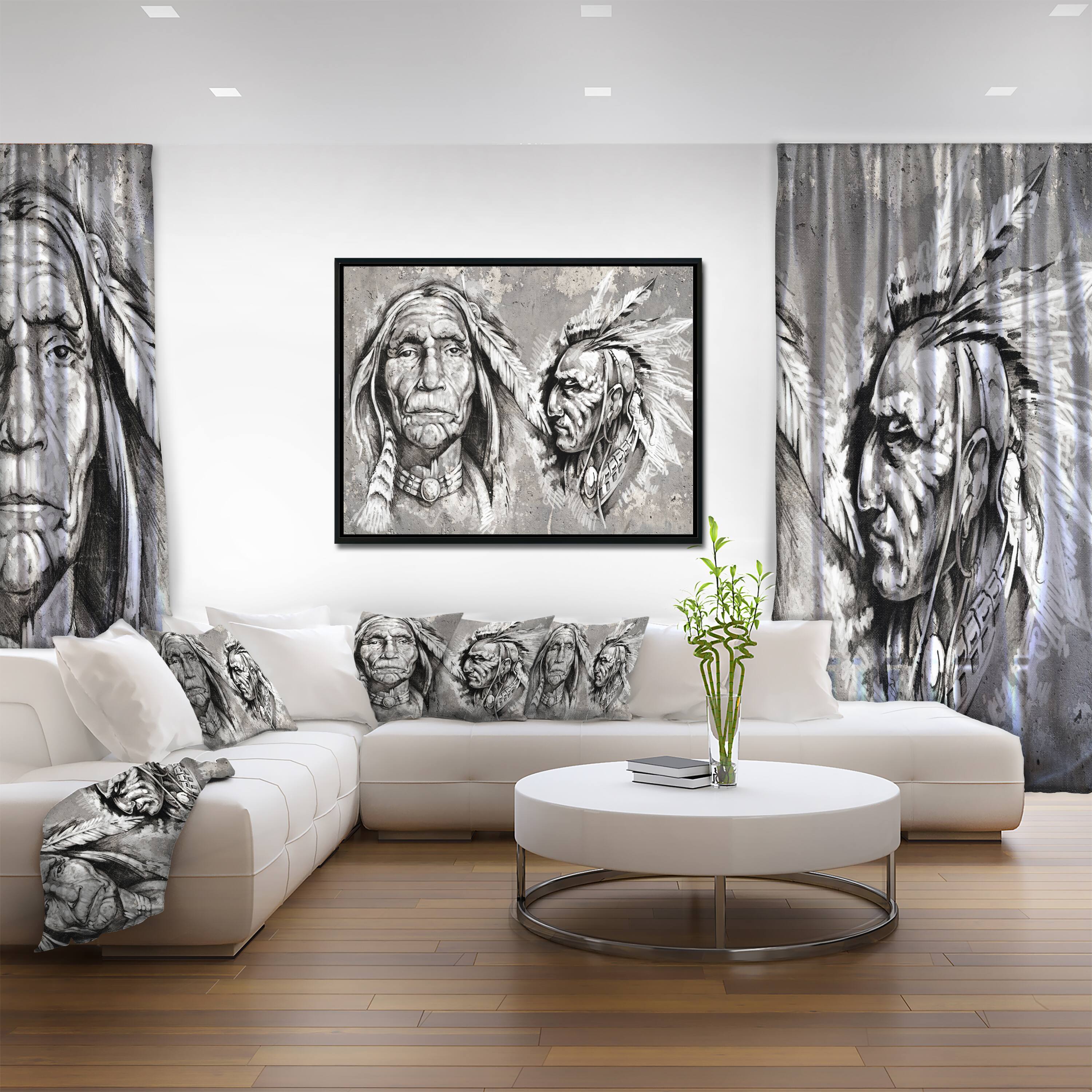 Designart - Native American Indian Heads