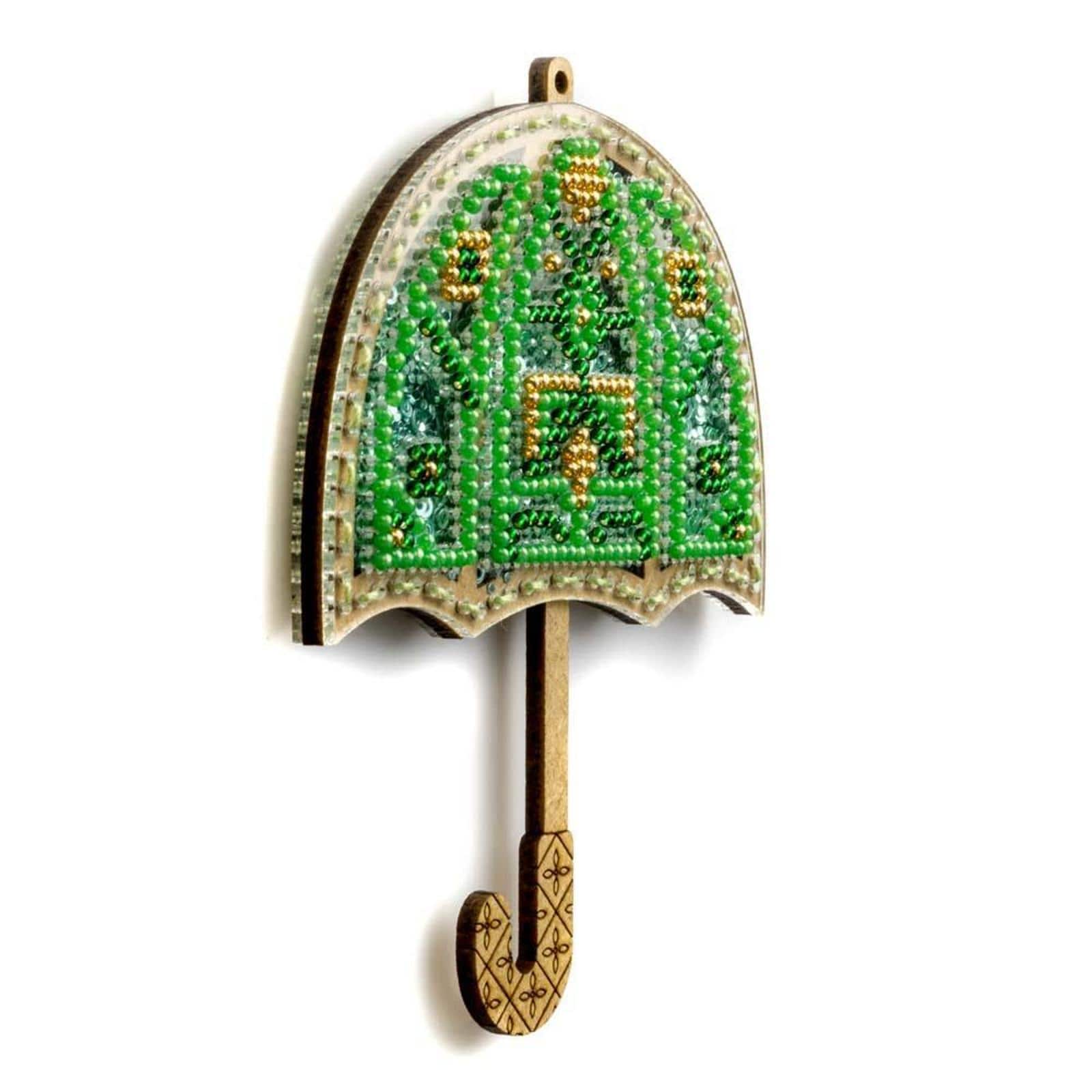 Wonderland Crafts Umbrella Christmas Ornament Bead Embroidery Kit