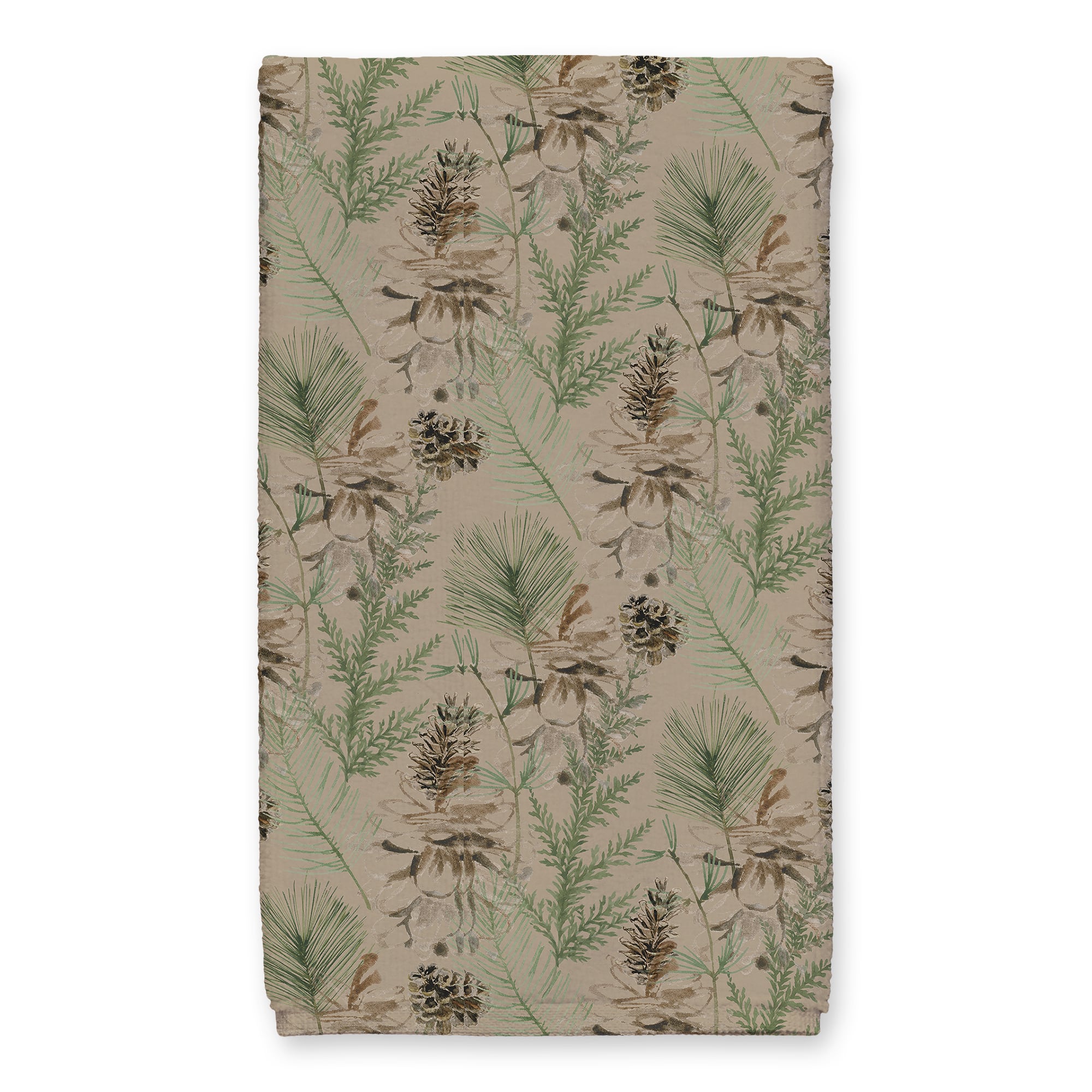 Brown Merry Christmas Cardinal Tea Towel Set
