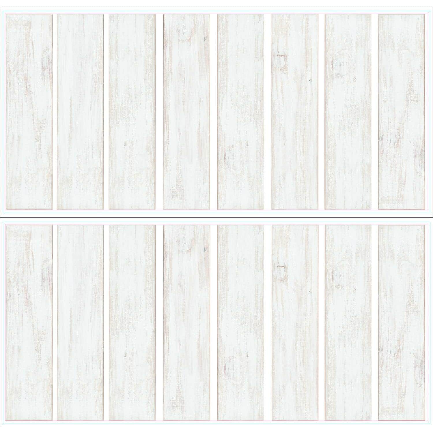 RoomMates White & Light Blue Shiplap Wood Plank Peel & Stick Giant Wall Decals