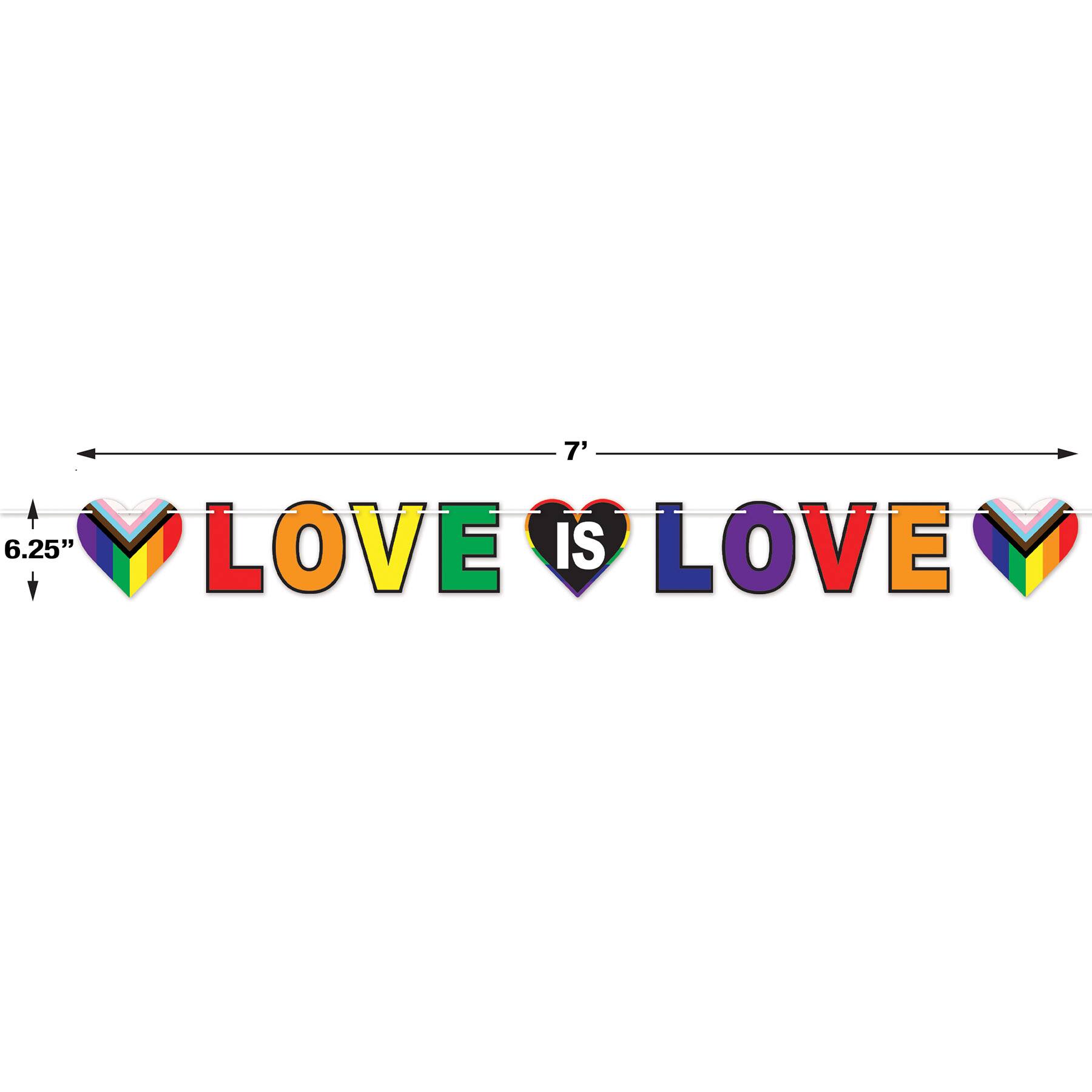 Beistle 7ft. Love Is Love Pride Streamer