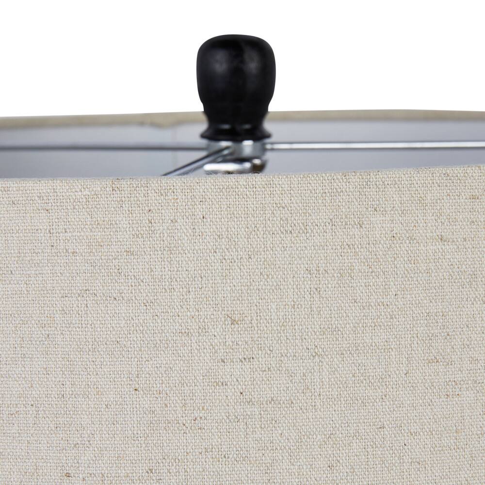 Hello Honey® 26" Multicolor Capiz Sphere Table Lamp with Floral Design and Linen Shade