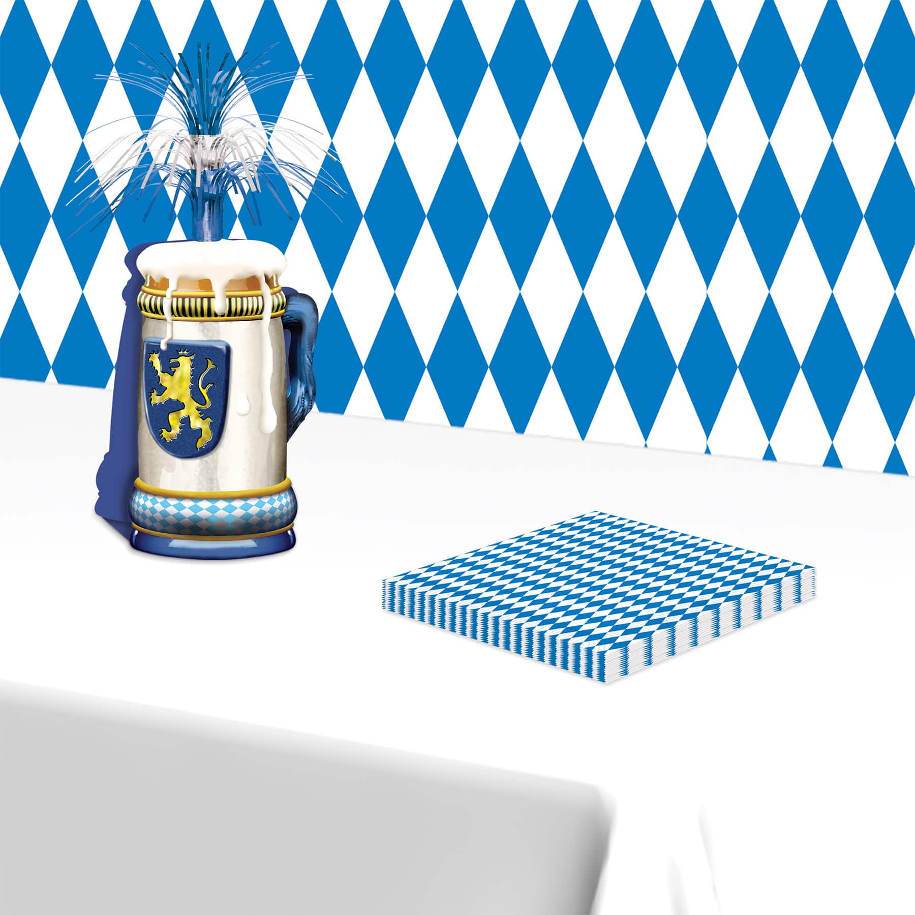 Beistle 6.5" x 6.5" Blue & White Luncheon Napkins, 32ct.