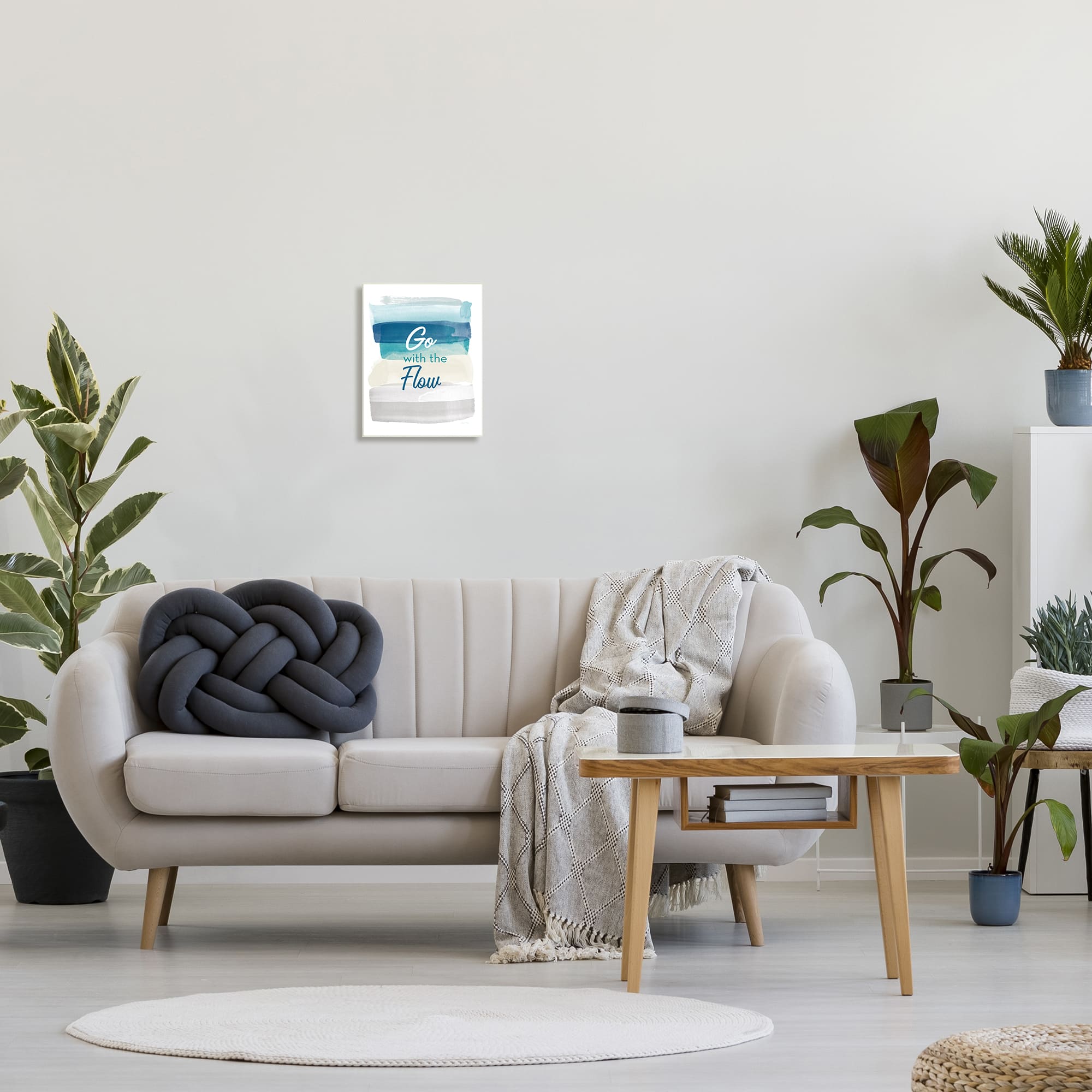 Stupell Industries Go With the Flow Nautical Beach Tone Ombre Wall Plaque
