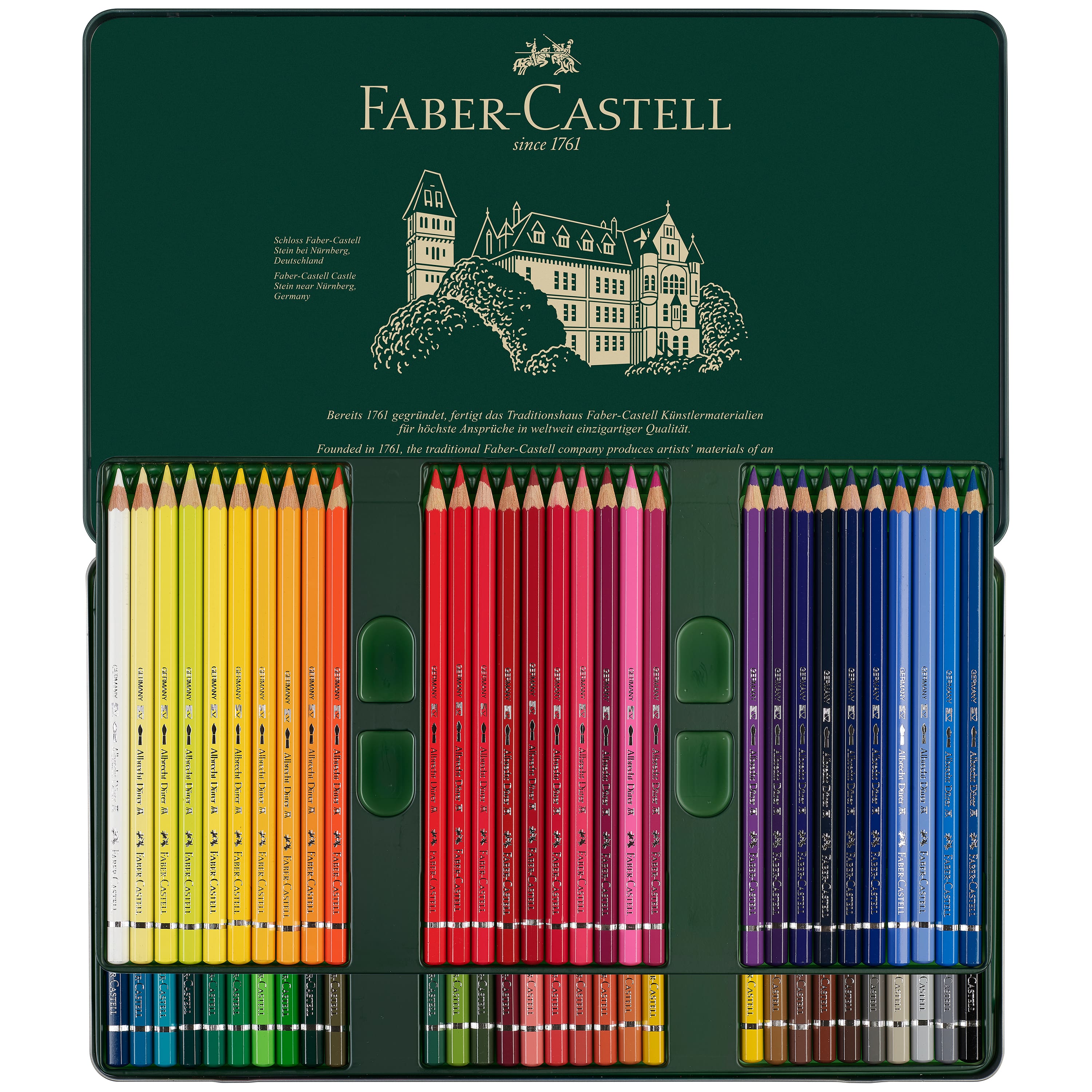 Faber-Castell Albrecht Durer 60 Color Watercolor Pencil Set in Metal Case