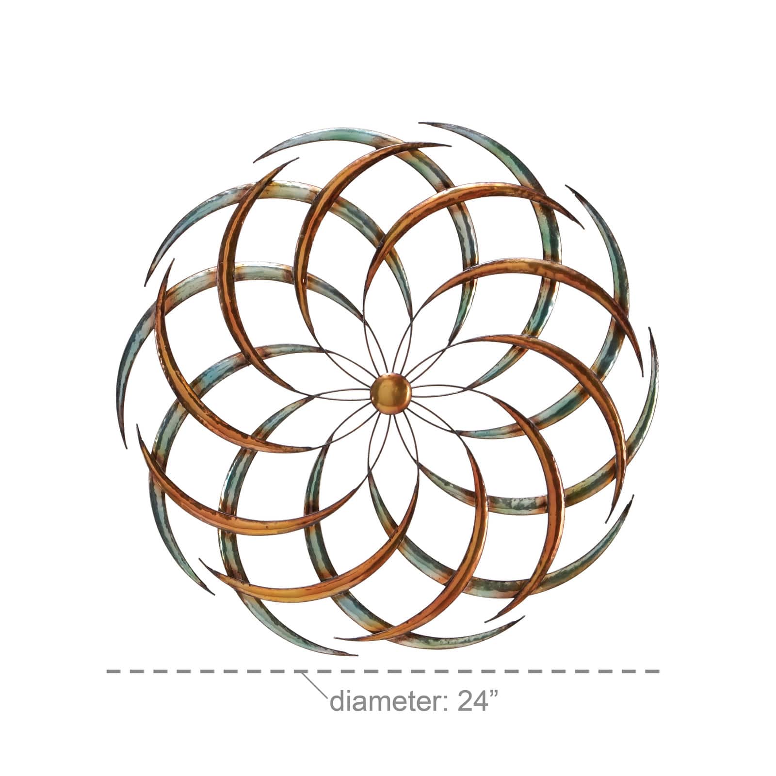 Gray & Copper Contemporary Ornamental Metal Wall Décor
