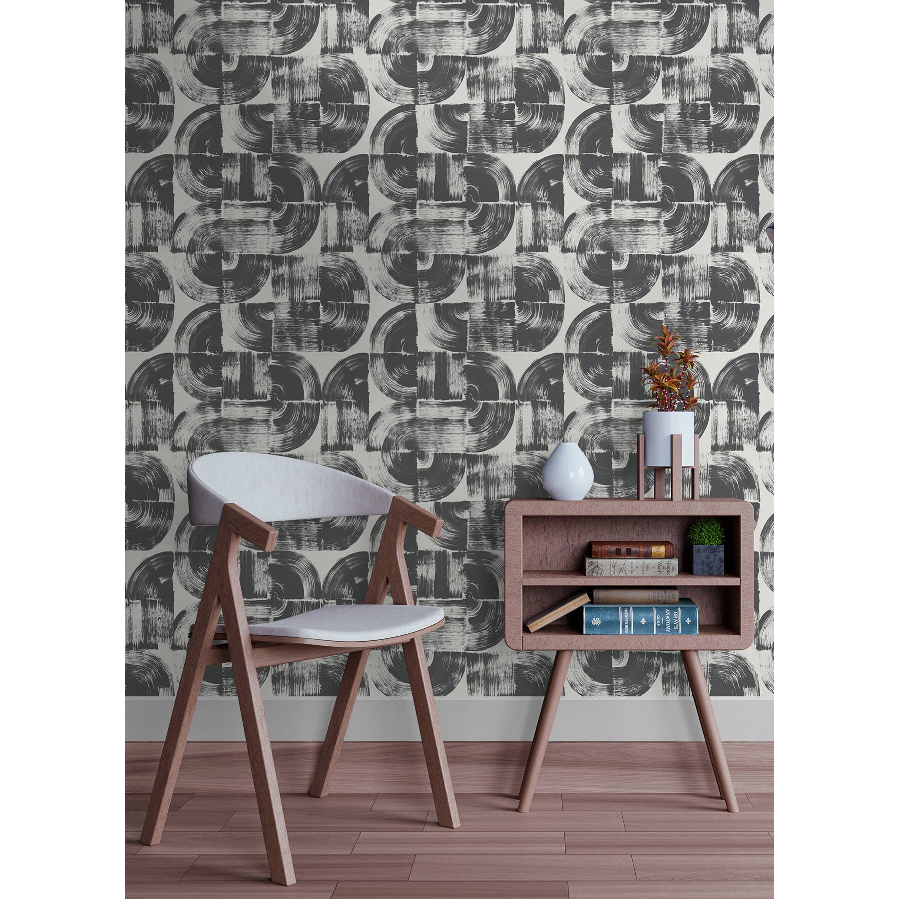 NuWallpaper Elias Black Peel & Stick Wallpaper