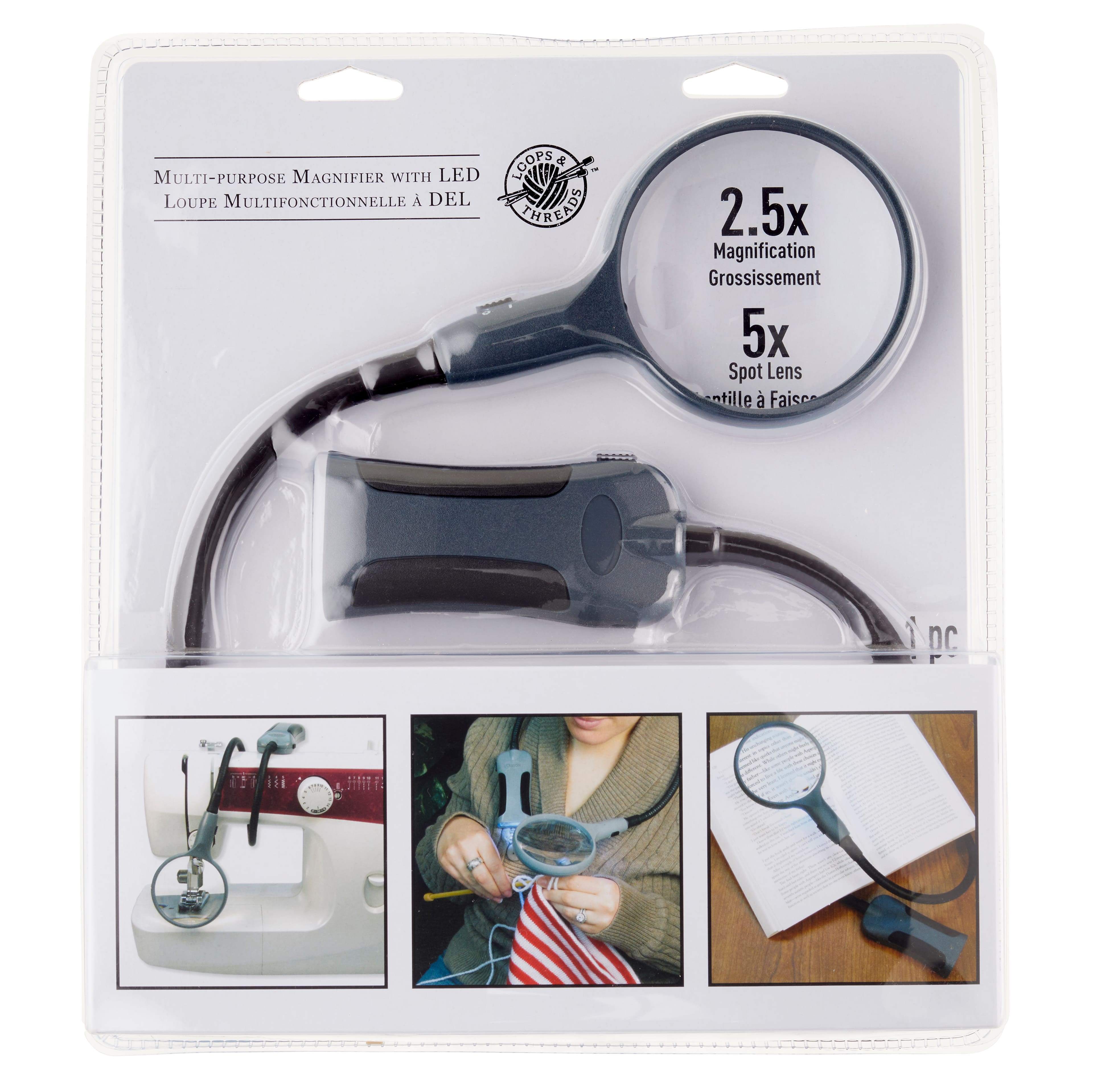 Multi-Purpose Magnifier with LED by Loops & Threads®