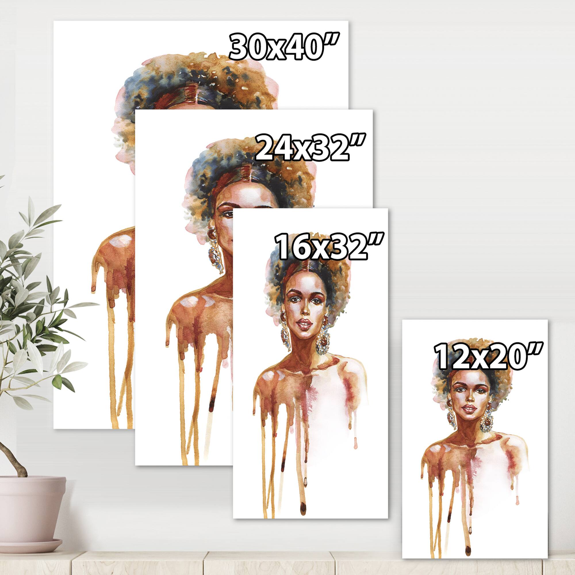 Designart - Portrait of African American Woman XIII