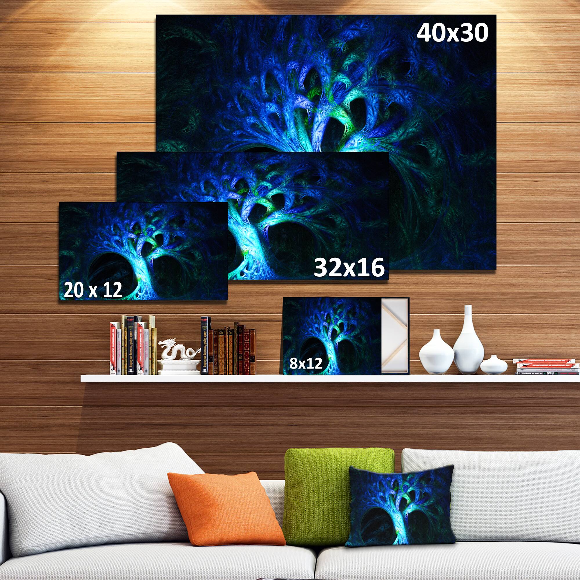Designart - Magical Blue Psychedelic Tree