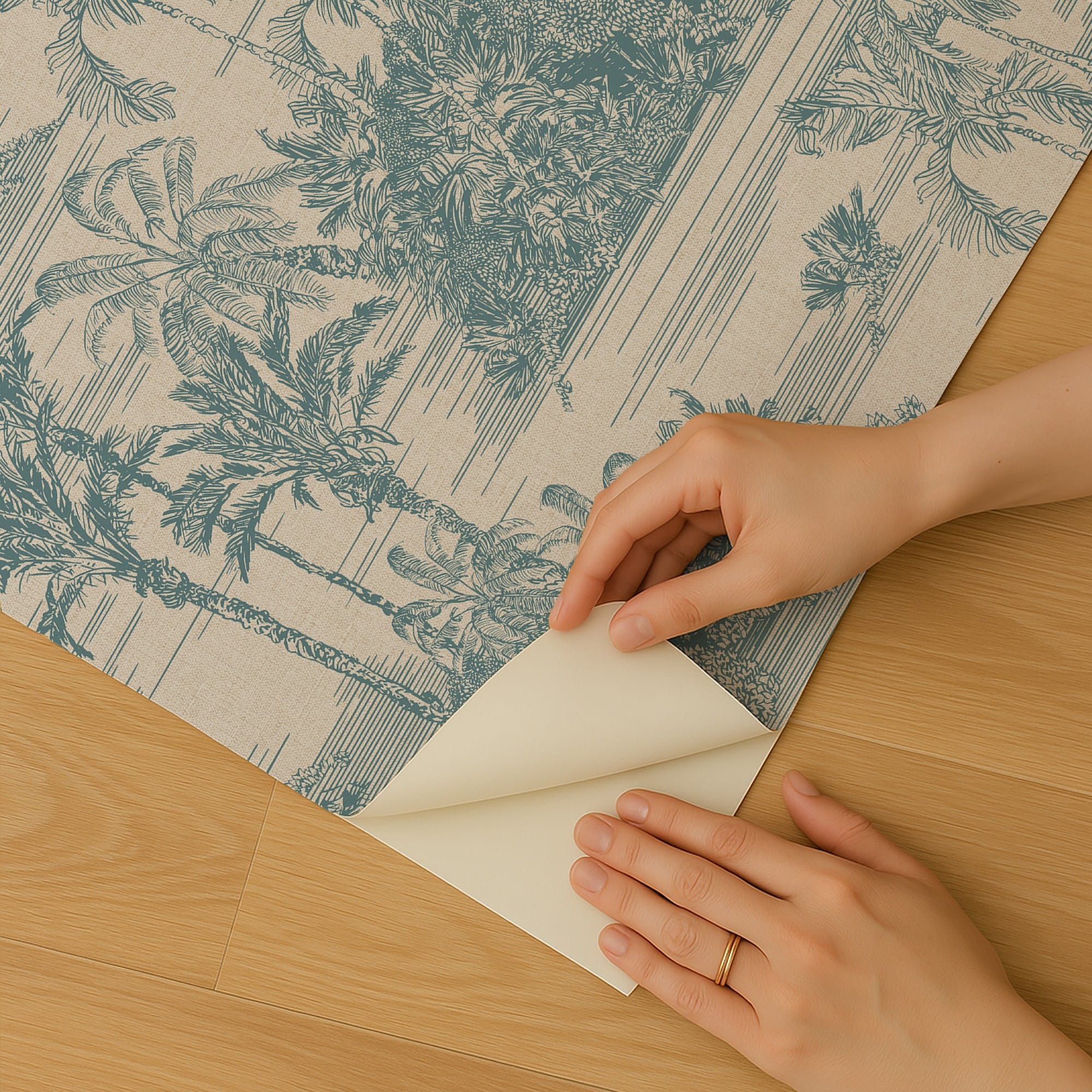 Designs Direct Tropic Archive Toile Peel & Stick Wallpaper