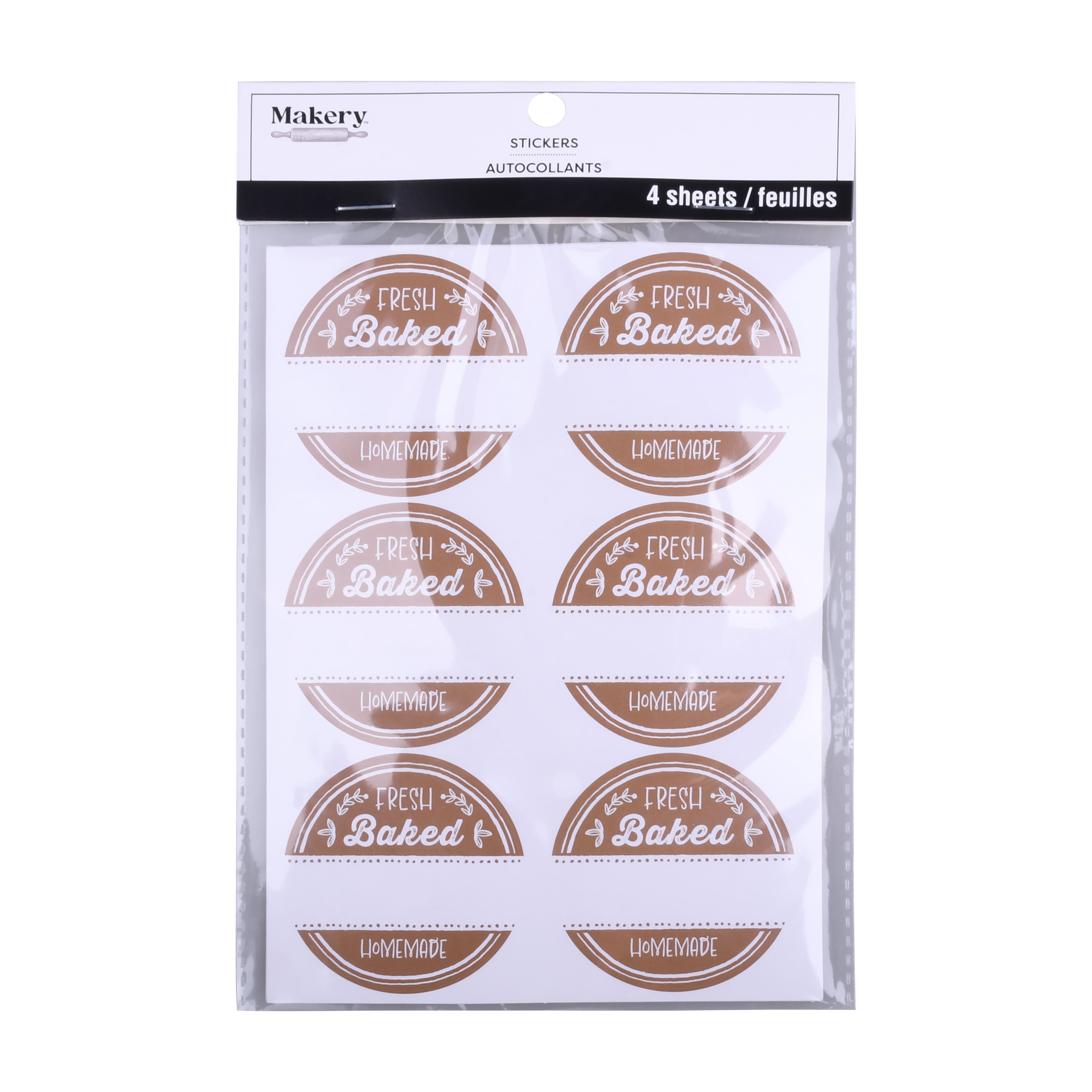 Kraft Fresh Baked Round Stickers, 24ct. by Makery™