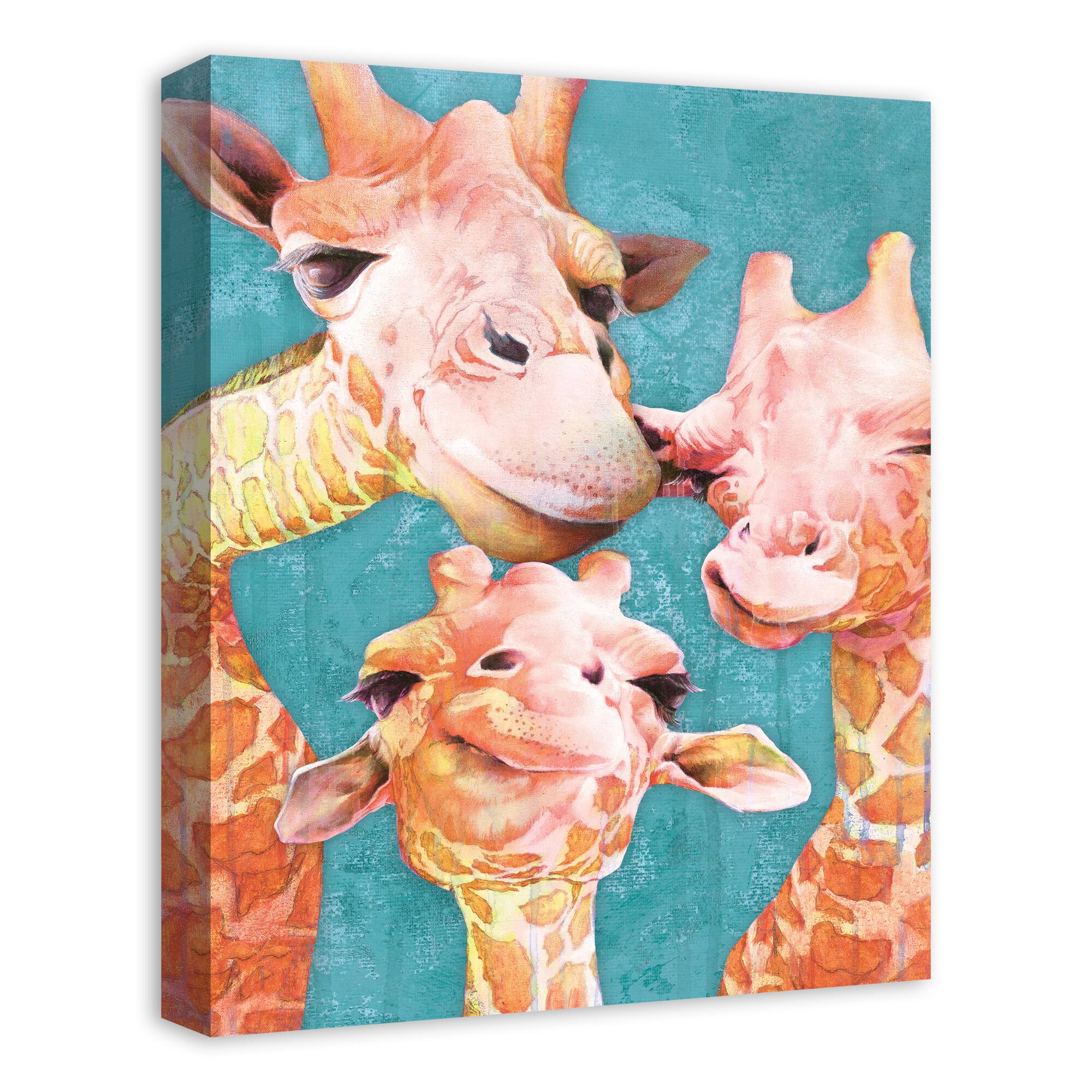 Giraffe Selfie 16" x 20" Canvas Wall Art