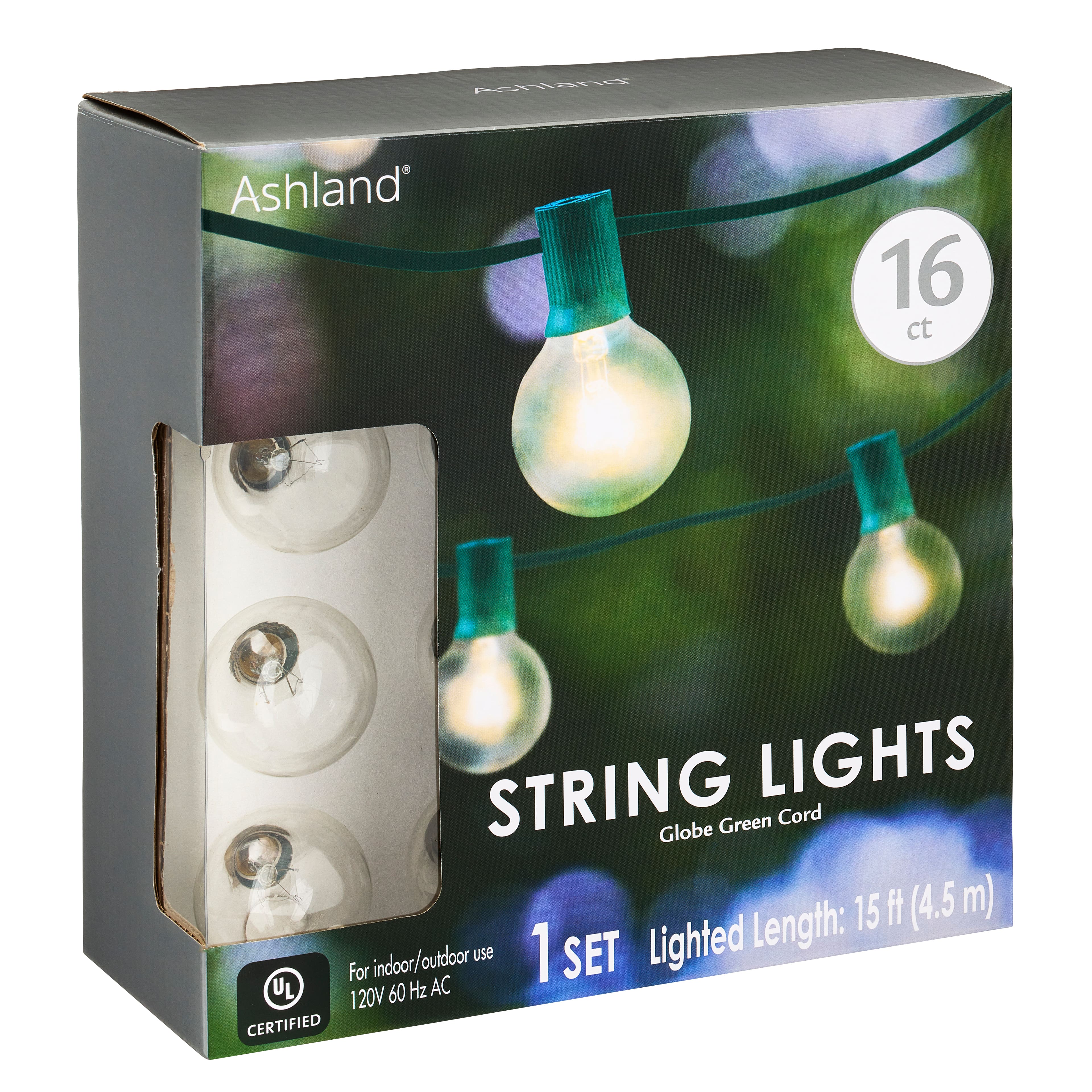 8 Pack: 16ct. Round G40 Bulb String Lights by Ashland™