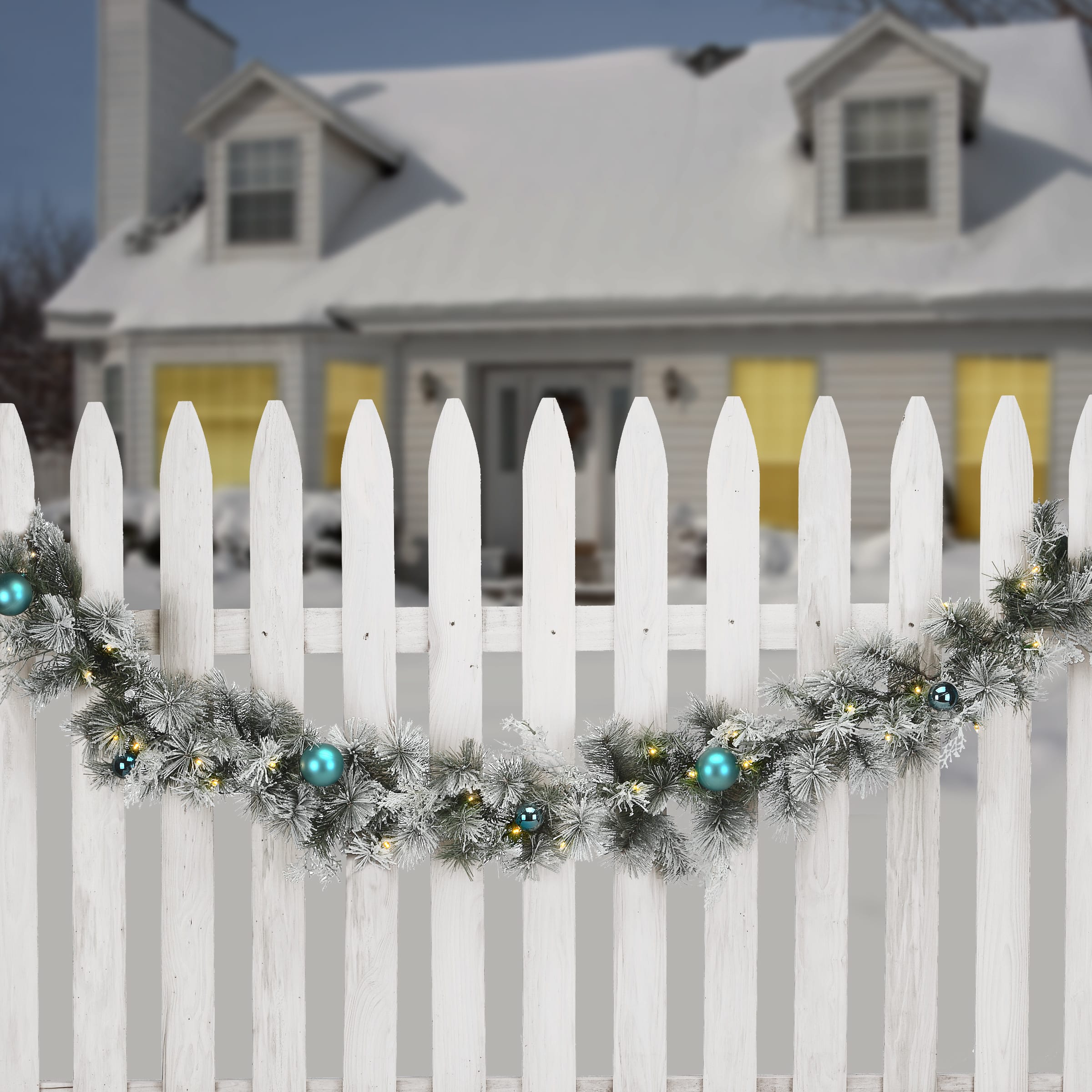 9ft. Tinkham Pine Garland With LED Lights