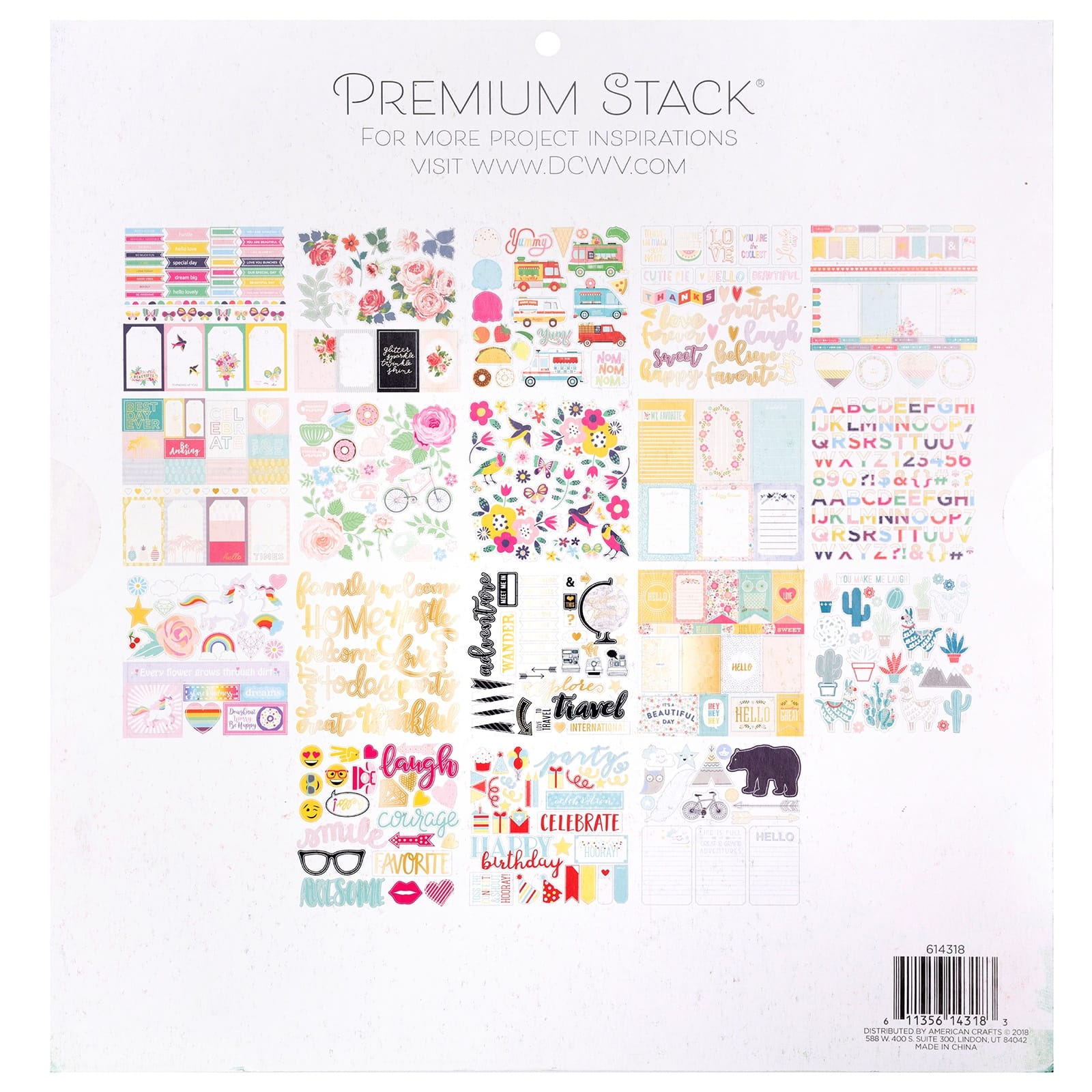 DCWV® 12" x 12" Diecut Shapes Double‑Sided Cardstock Stack, 36 Sheets