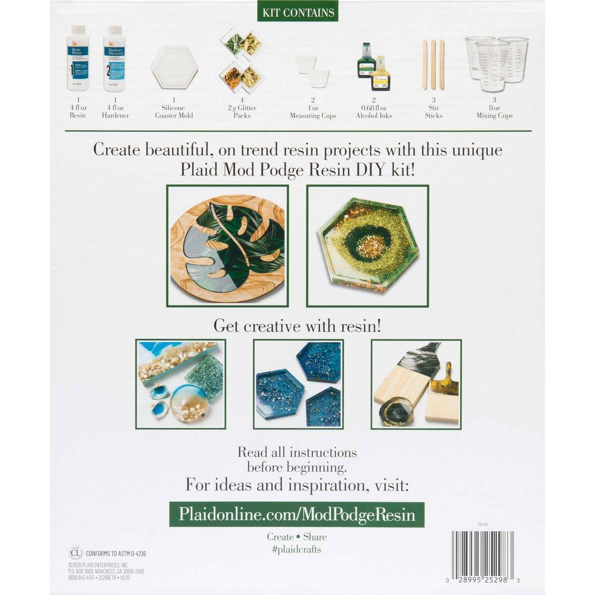 Mod Podge® & Gold Do-It-Yourself Hexagon Coaster Kit
