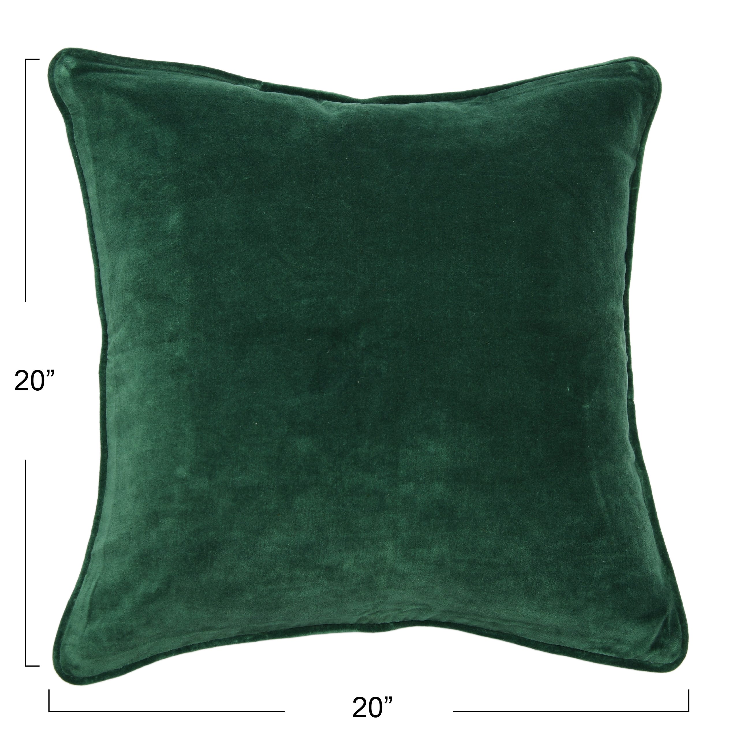 Hello Honey® 20" Square Velvet Pillow Cover with Piping