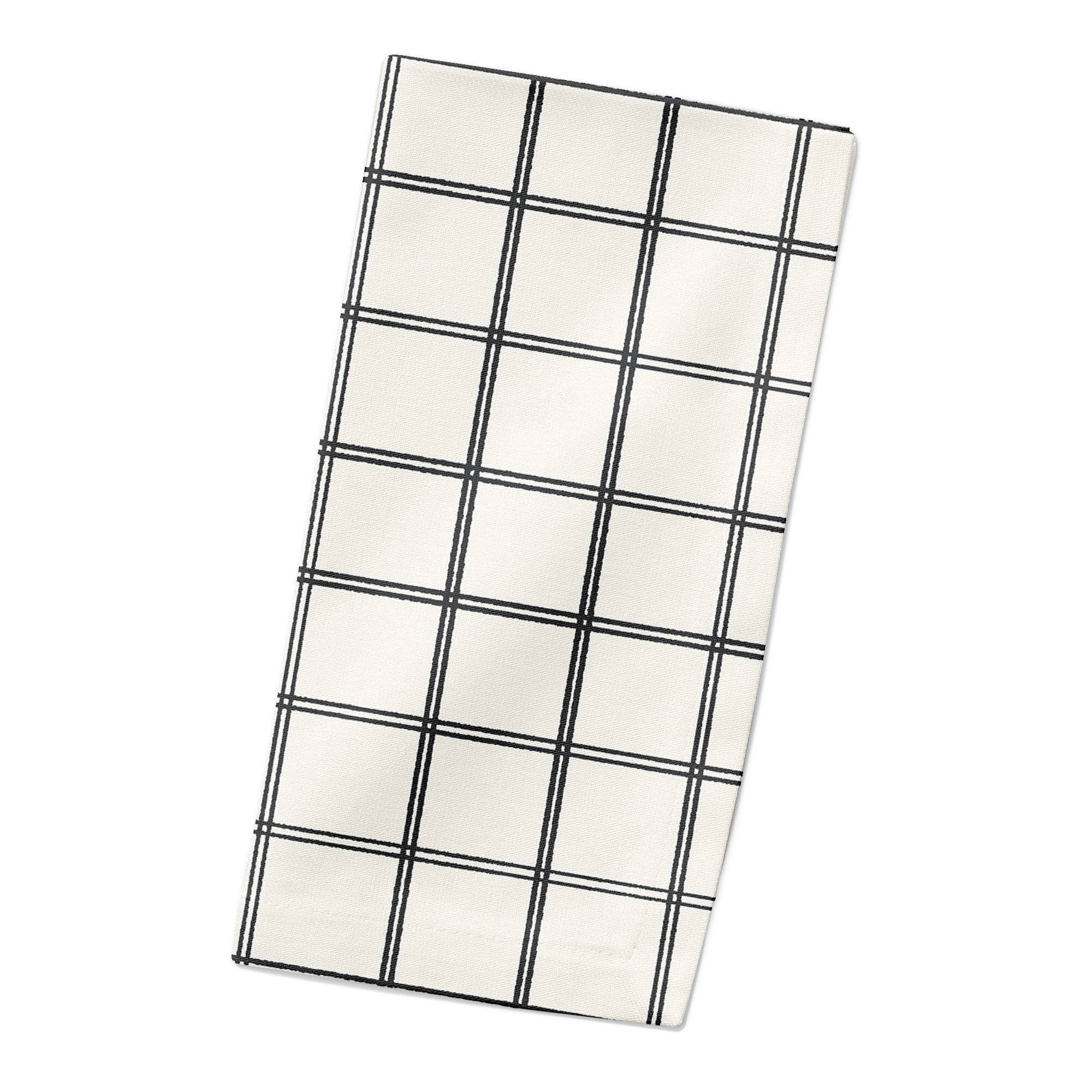 Designs Direct Merry Christmas Grid 10" x 10" Cotton Twill Napkin