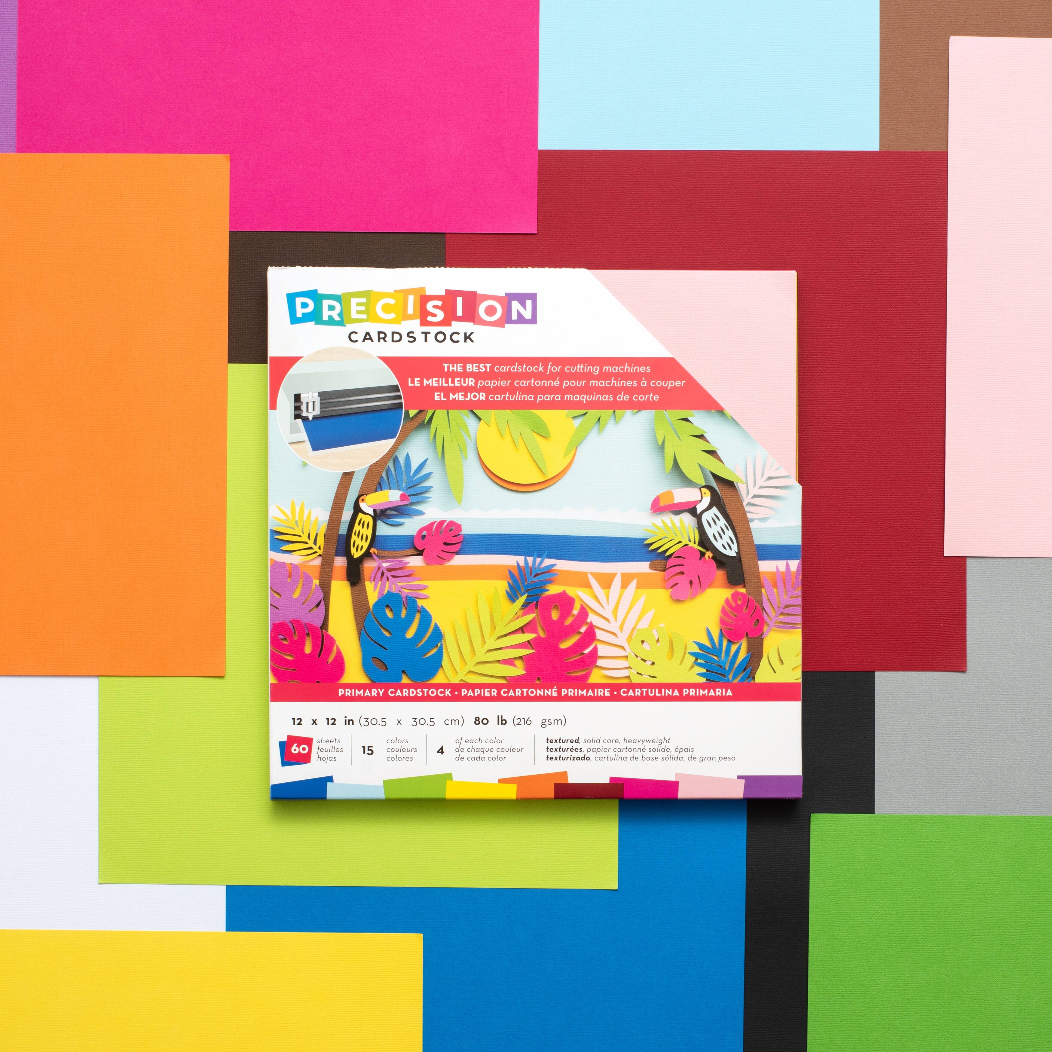 American Crafts™ 12" x 12" Primary Precision Cardstock, 60 Sheets
