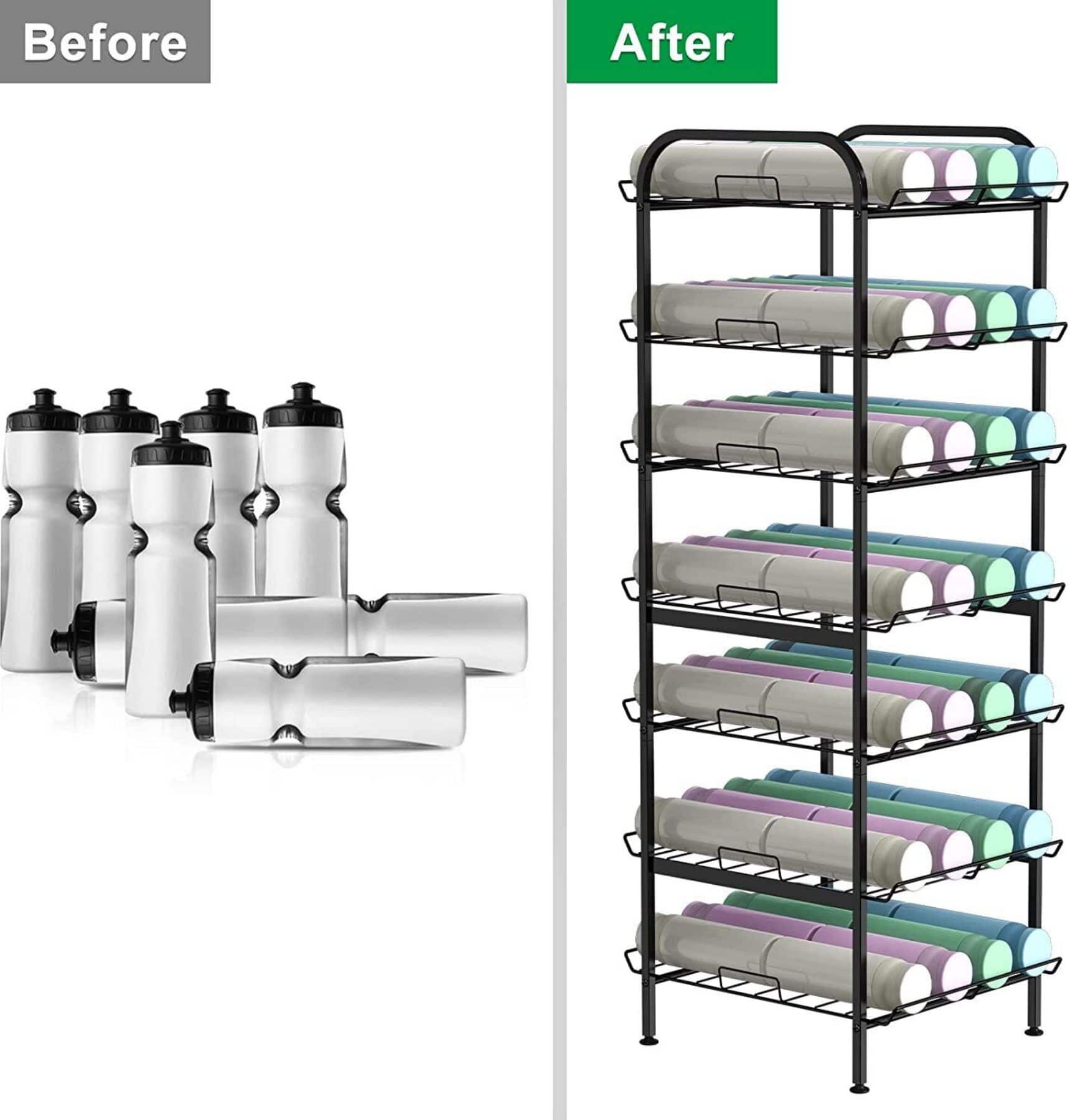 NEX™ 43" Black Freestanding 7-Tier Water Bottle Organizer