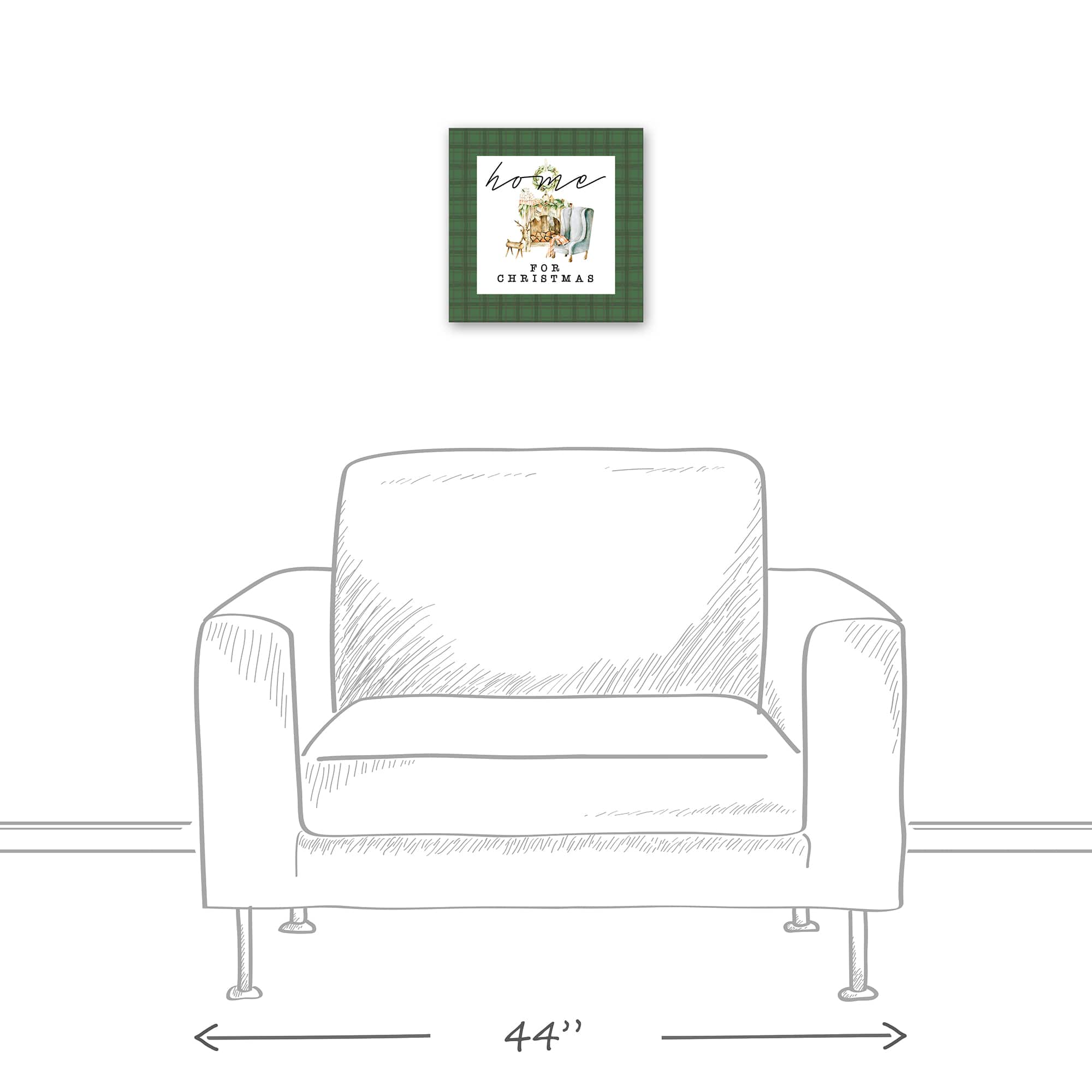 Home For Christmas Quilt Canvas Wall Art