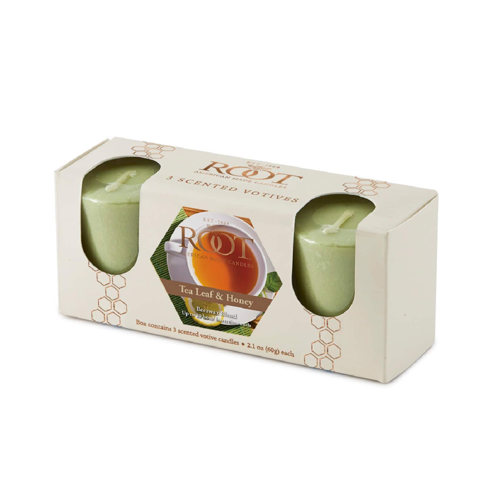 Root Candles Scented 20 Hour Beeswax Blend Votive Candles Gift Box