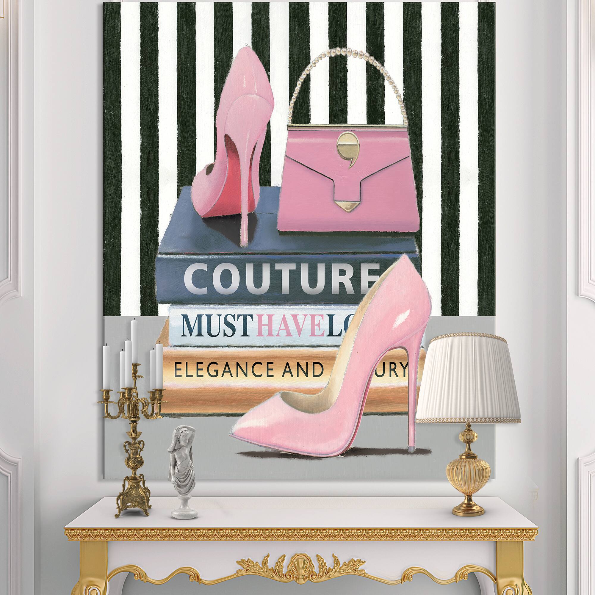 Designart - Glam fashion High Heels VII - Posh & Luxe Canvas Artwork