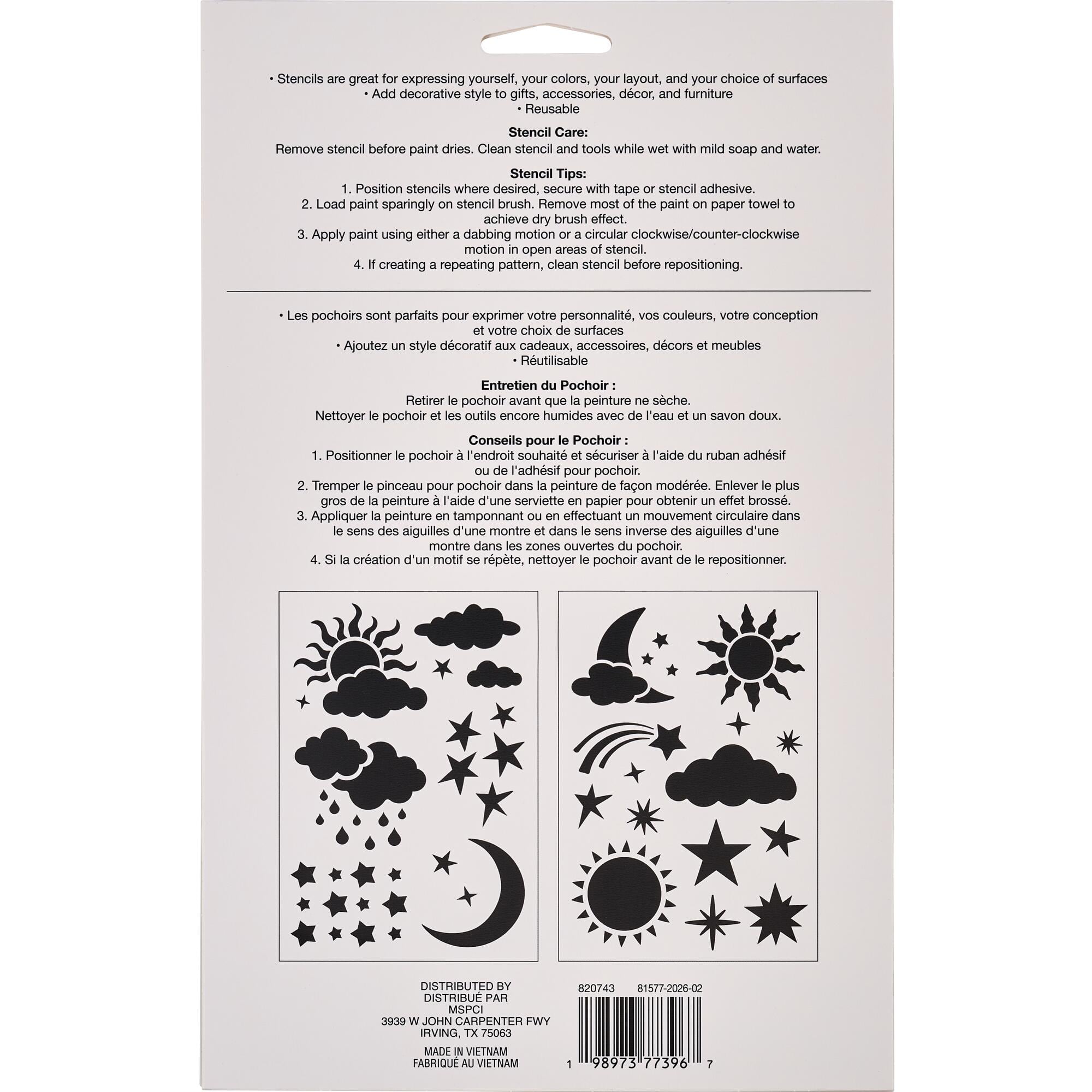 Celestial Stencils, 7" x 10" by Craft Smart®