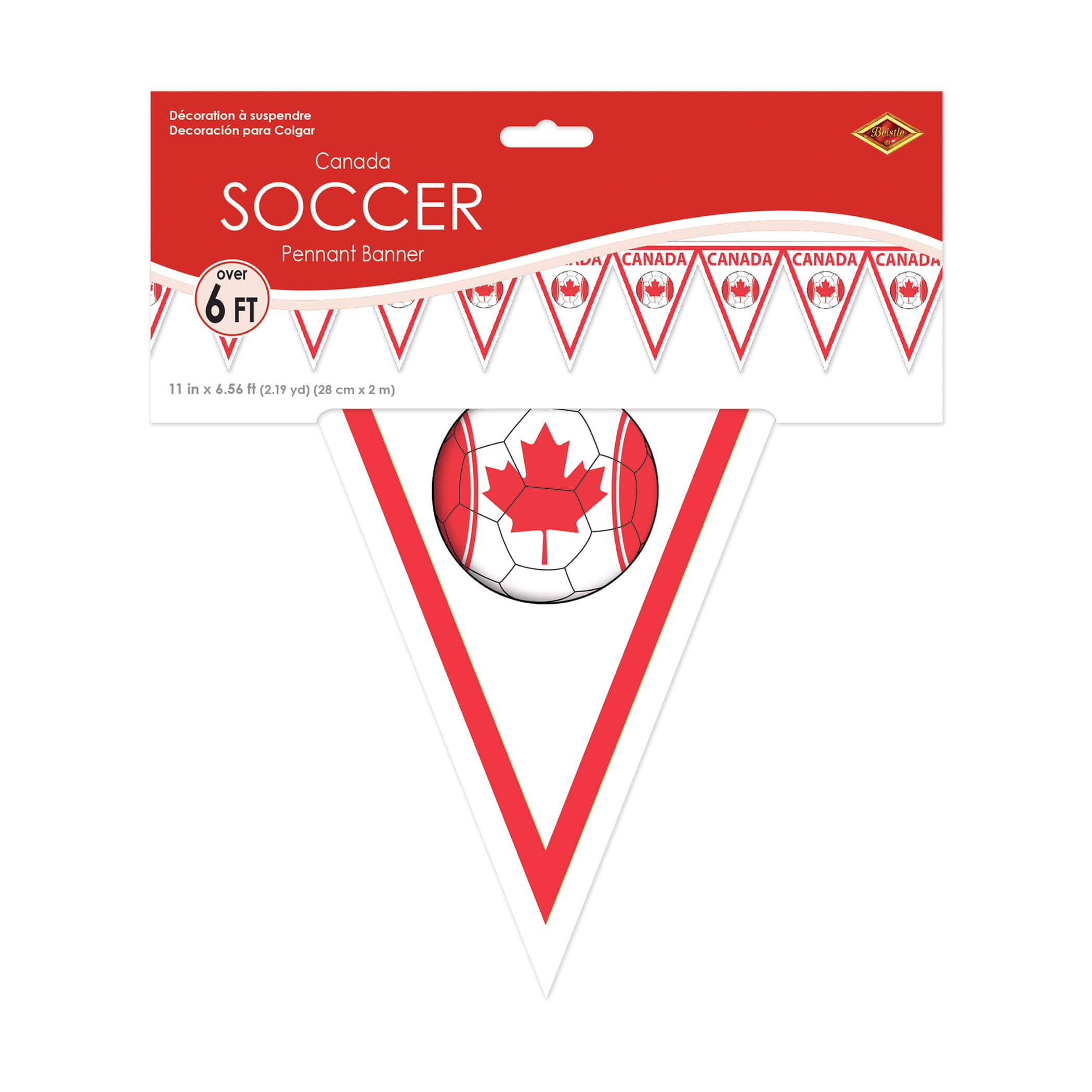 11" x 6.5ft. Canada Soccer Pennant Banner