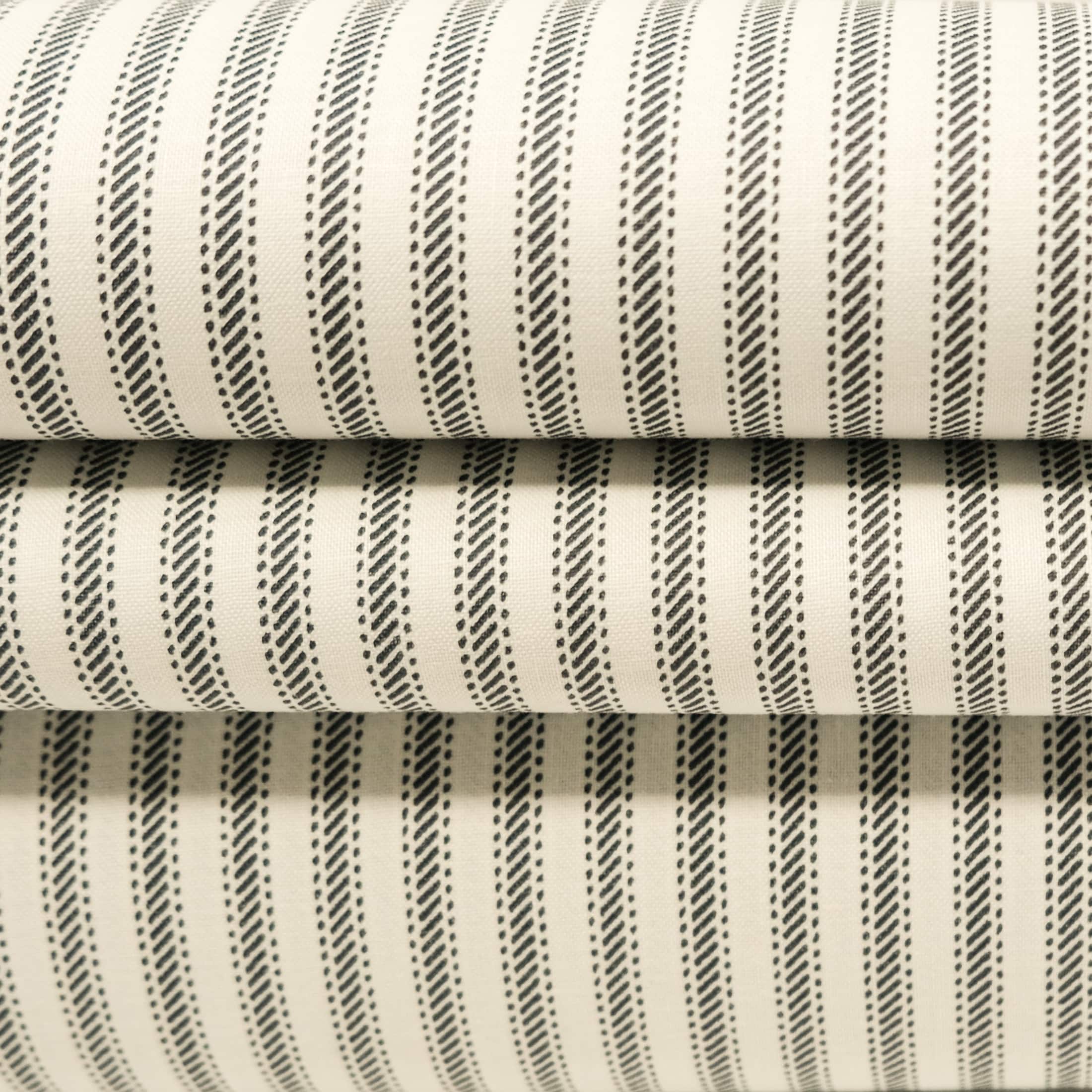 Roc-Lon Navy Stripe Ticking Muslin Fabric