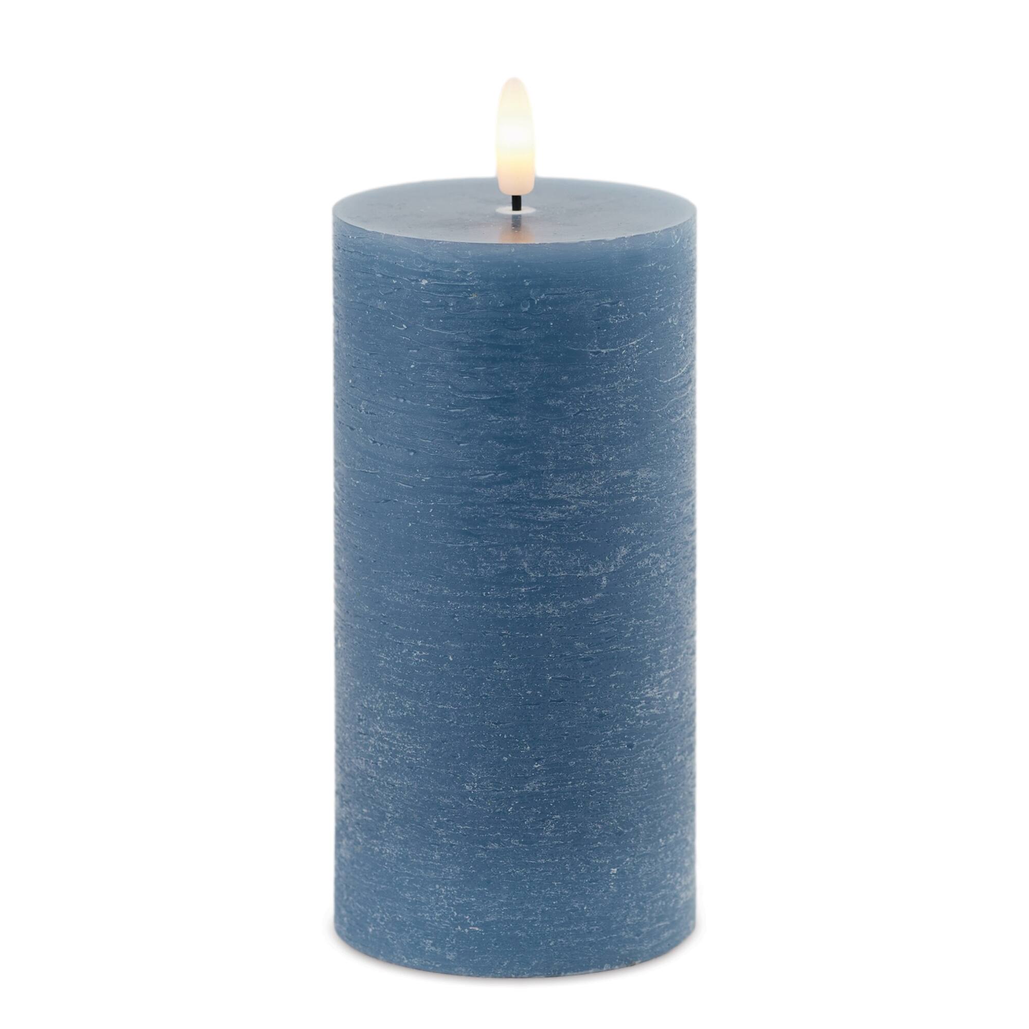 Blue FIA Wick Pillar Candles