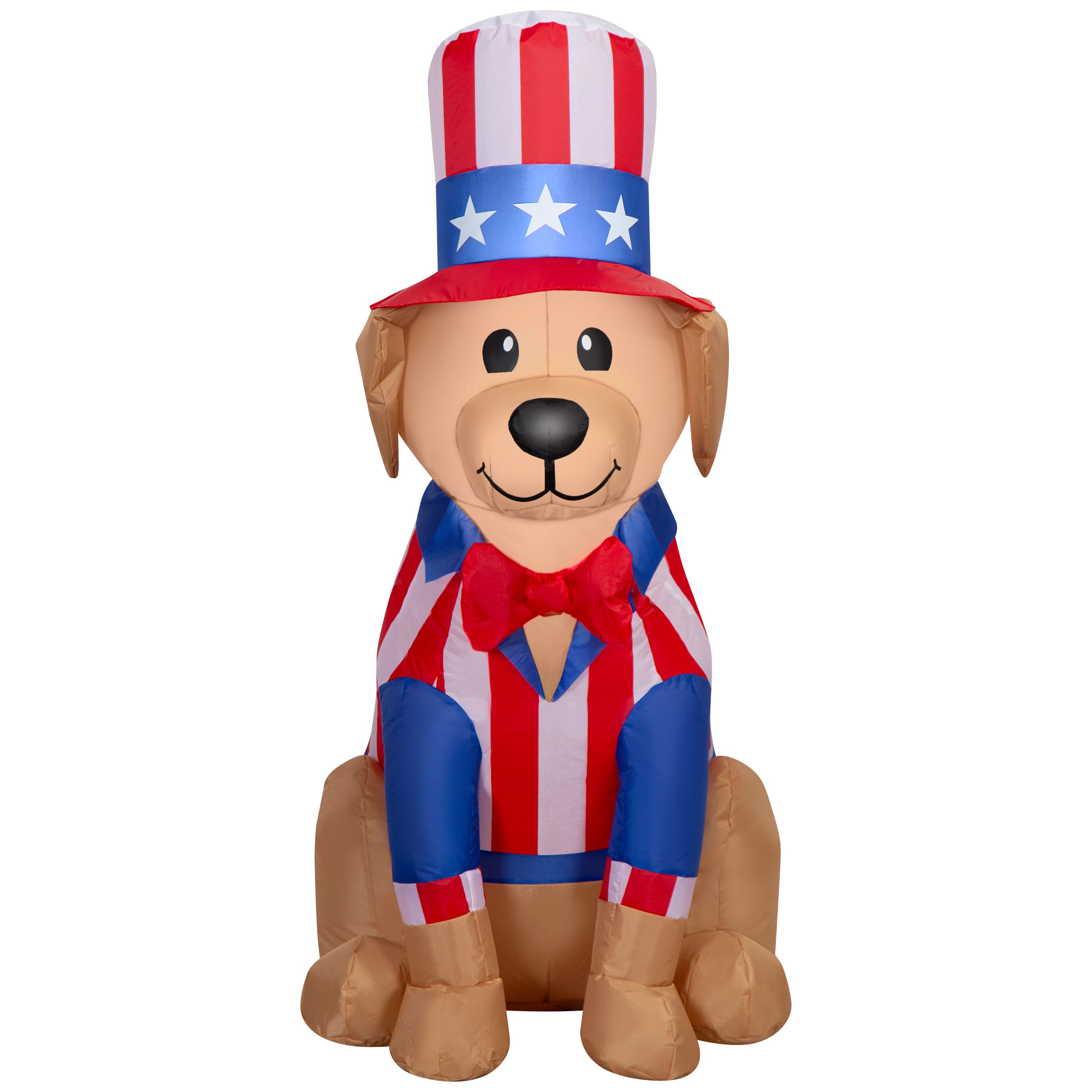 3.5ft. Airblown® Inflatable Yellow Lab Patriotic Independence Day Light Décor