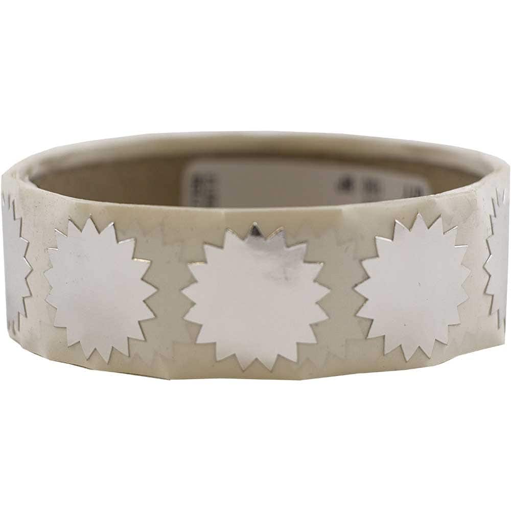 JAM Paper Silver Serrated Edge Circle Label Wafer Seals