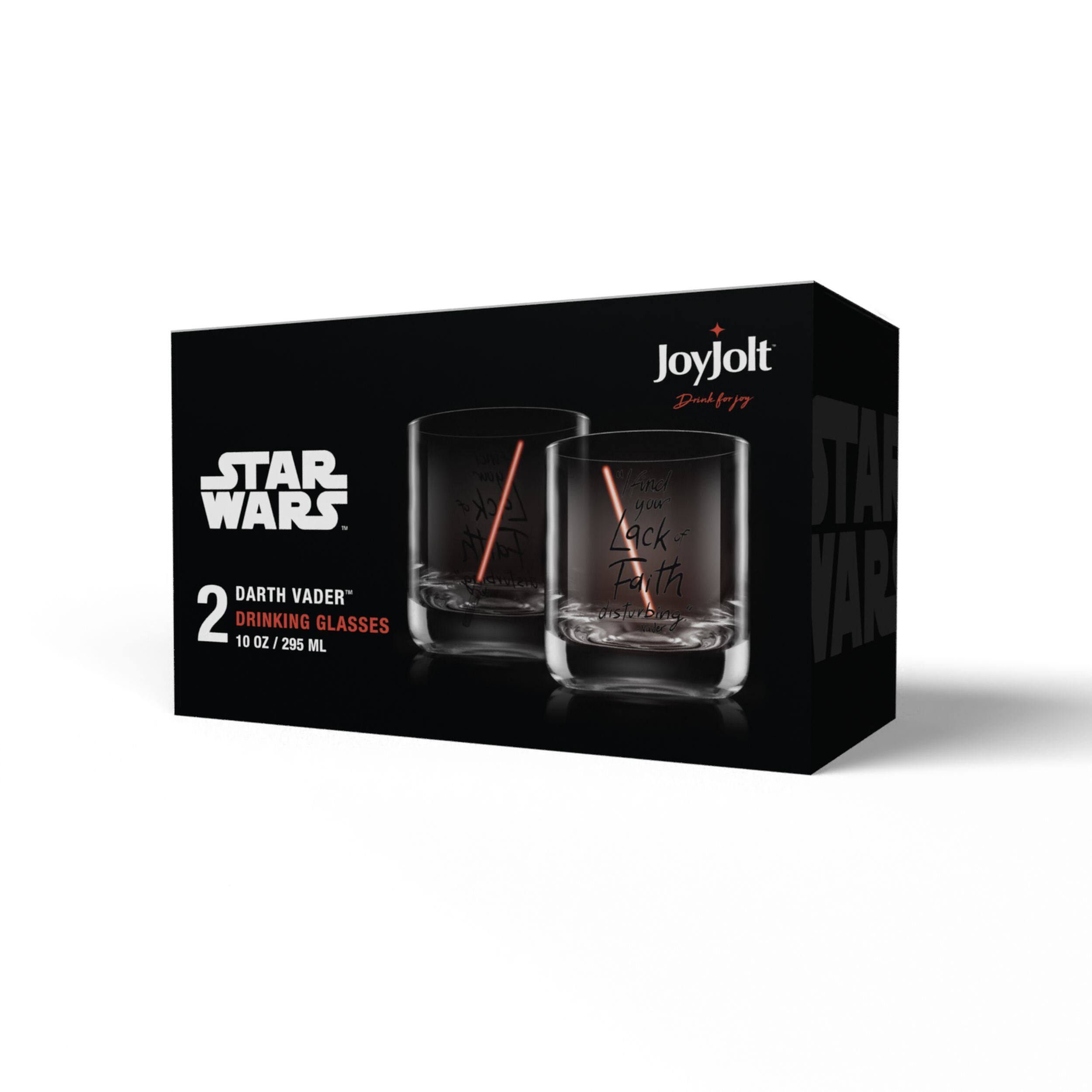 JoyJolt® Star Wars™ 10oz. New Hope Darth Vader Red Lightsaber Short Drinking Glass, 2ct.