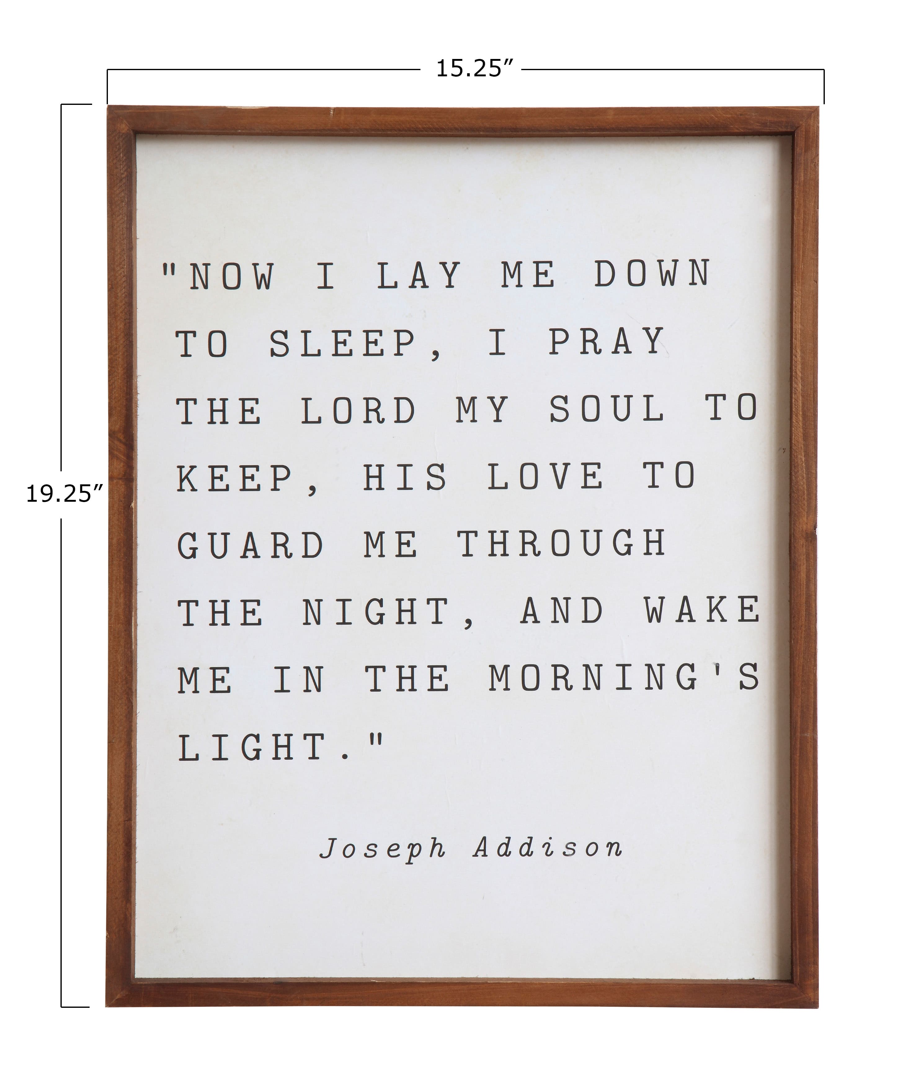 Hello Honey® 19" Now I Lay Me Down To Sleep Wood Framed Wall Décor