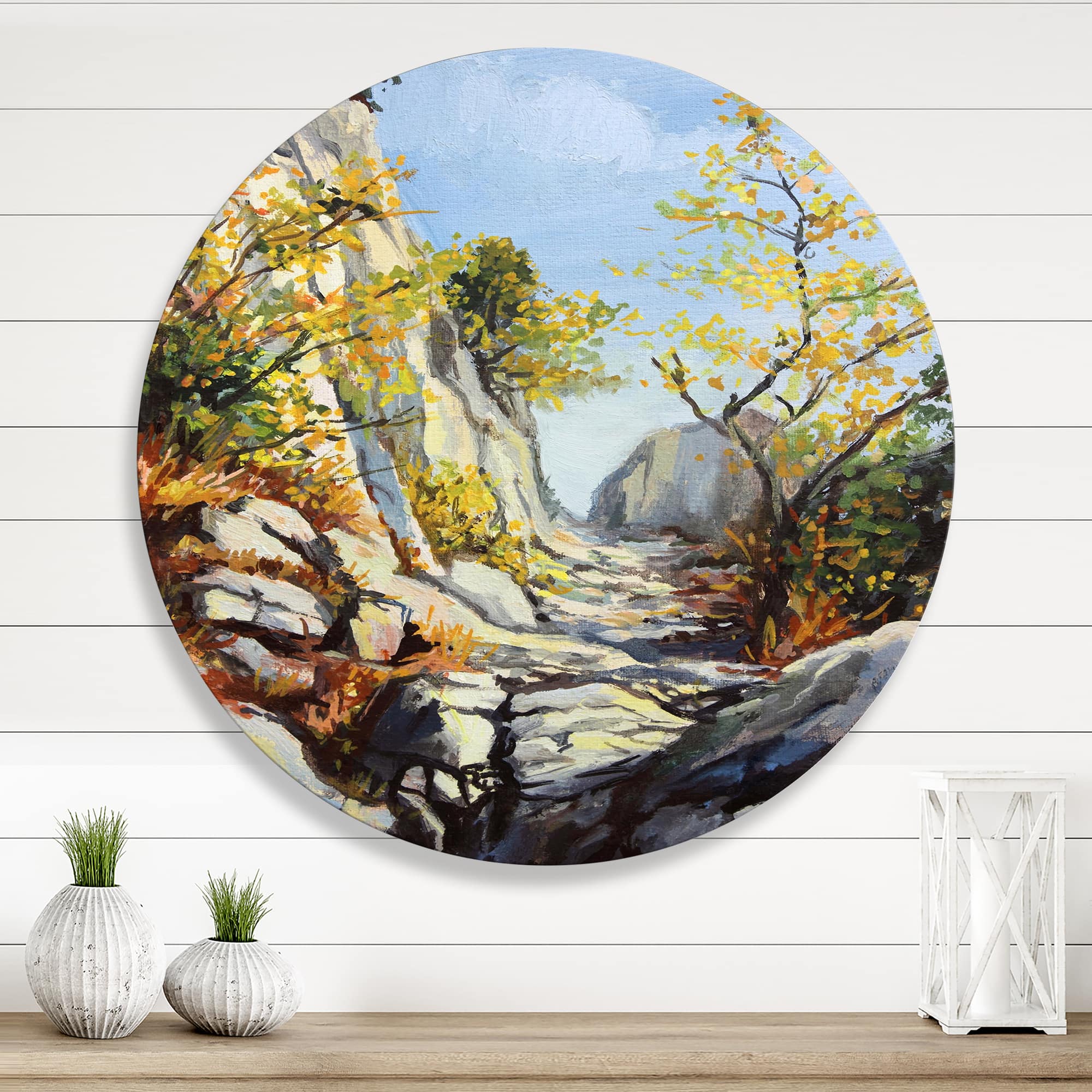 Designart - Marble Path In Autumn