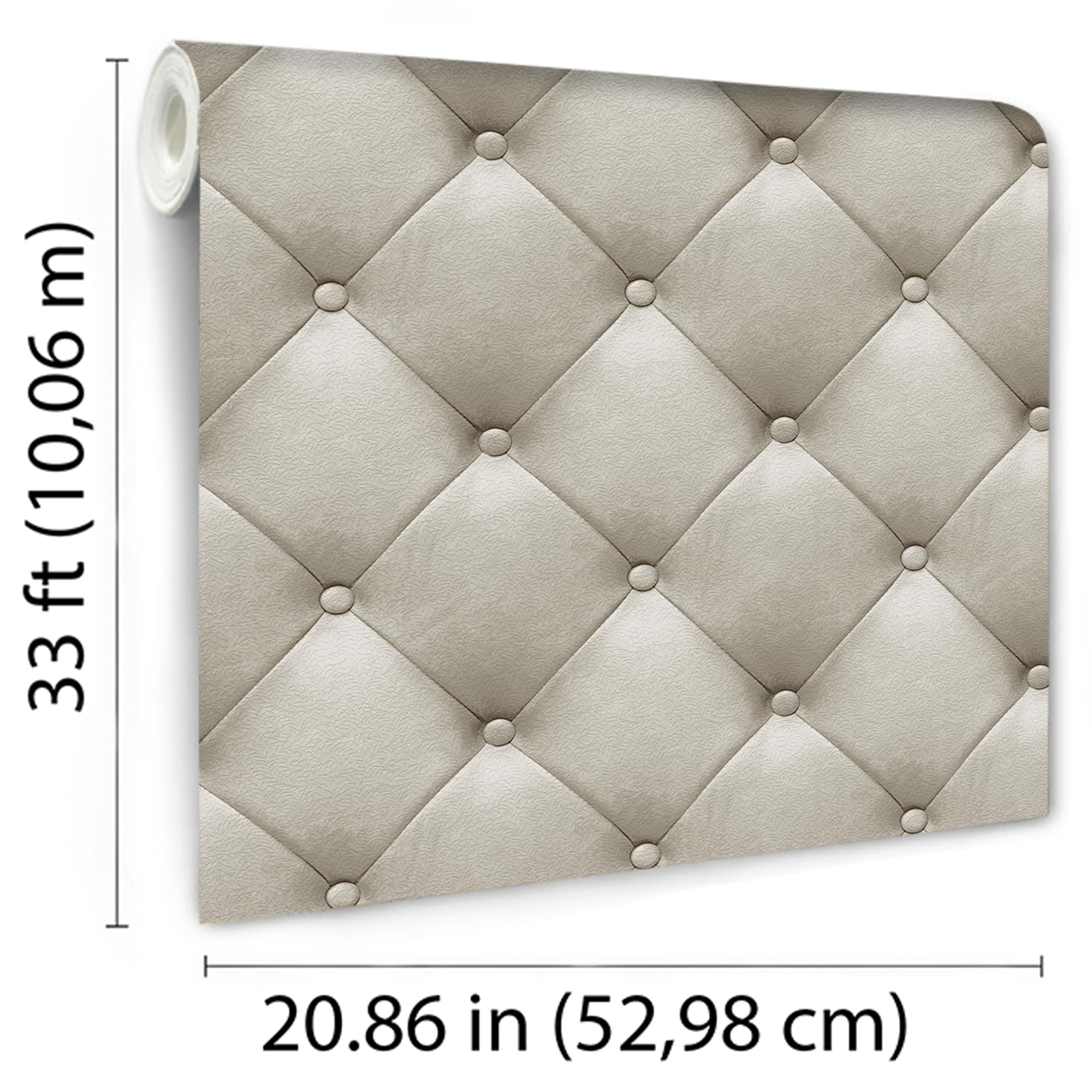 Designs Direct Faux Plush Quilted Diamond Upholstery Wallpaper