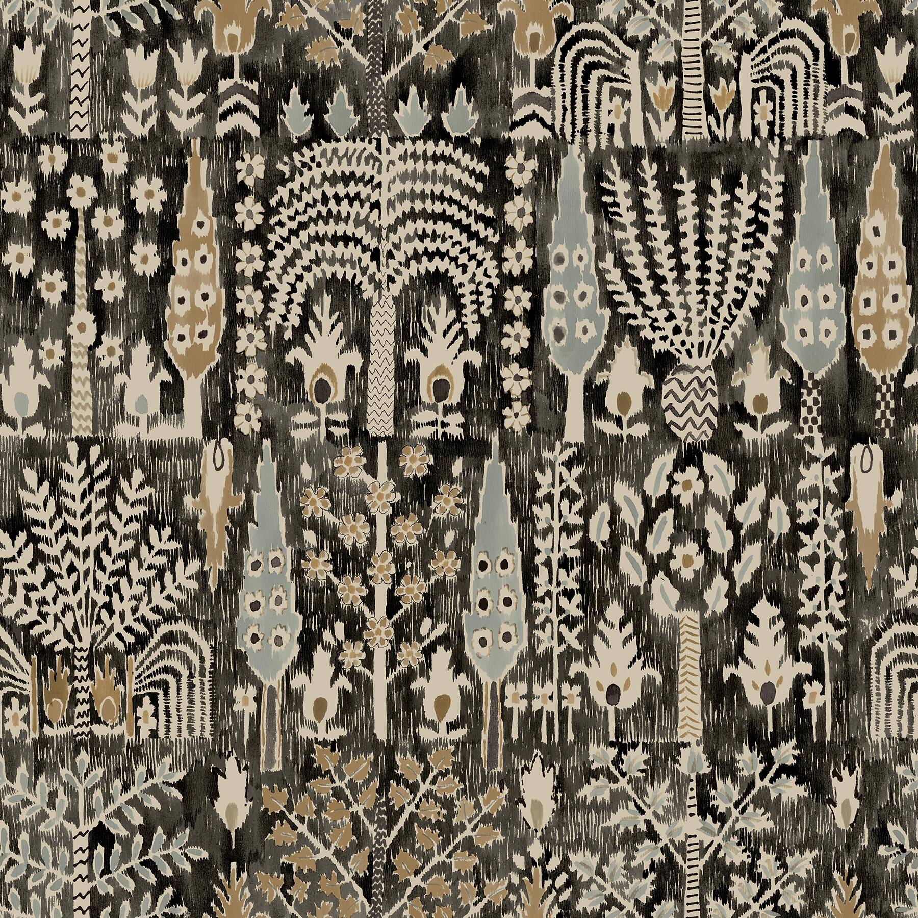 RoomMates Black Persian Ikat Peel & Stick Wallpaper