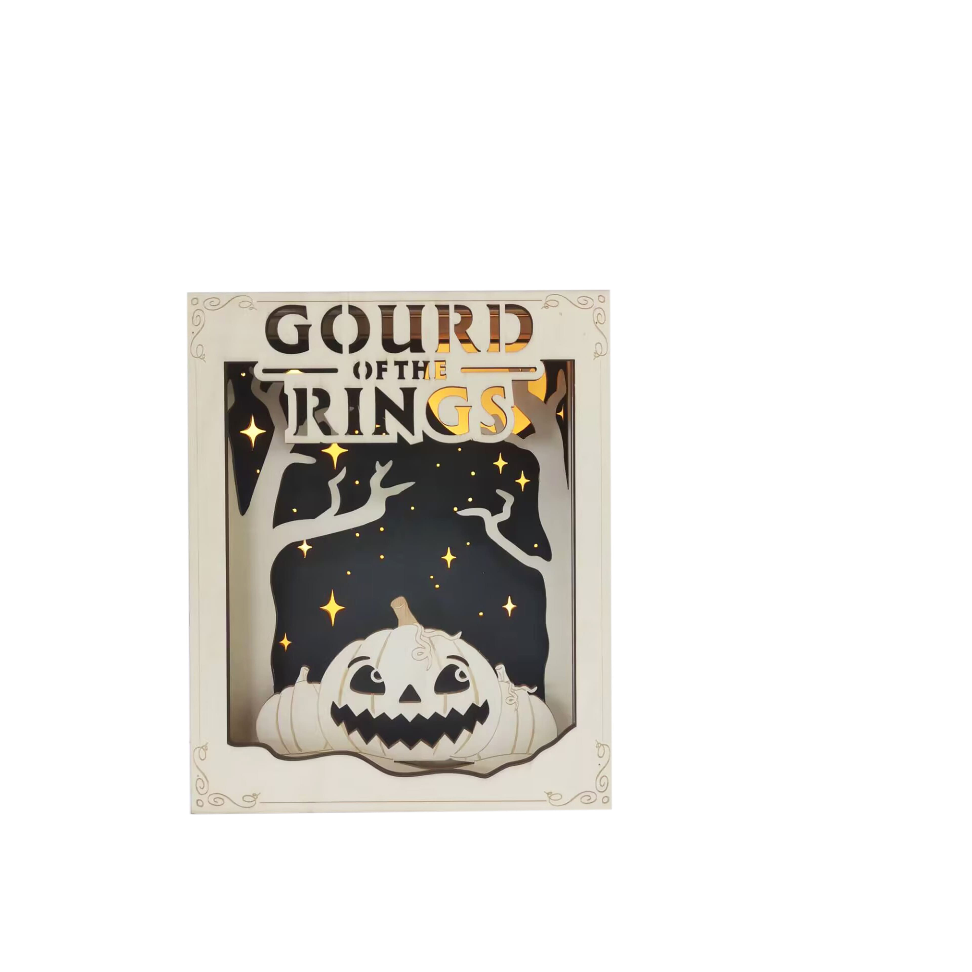 8.75" Gourd of the Rings Shadow Box DIY Wood Décor by Make Market®